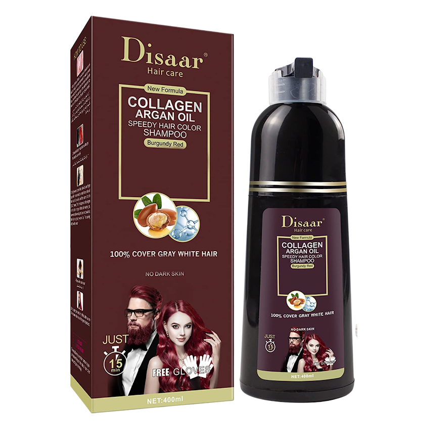 Shampo para Canas Disaar Con Aceite de Argán - Burgundy Red Rojos Burdeos DISAAR Cosmeticos-skincare