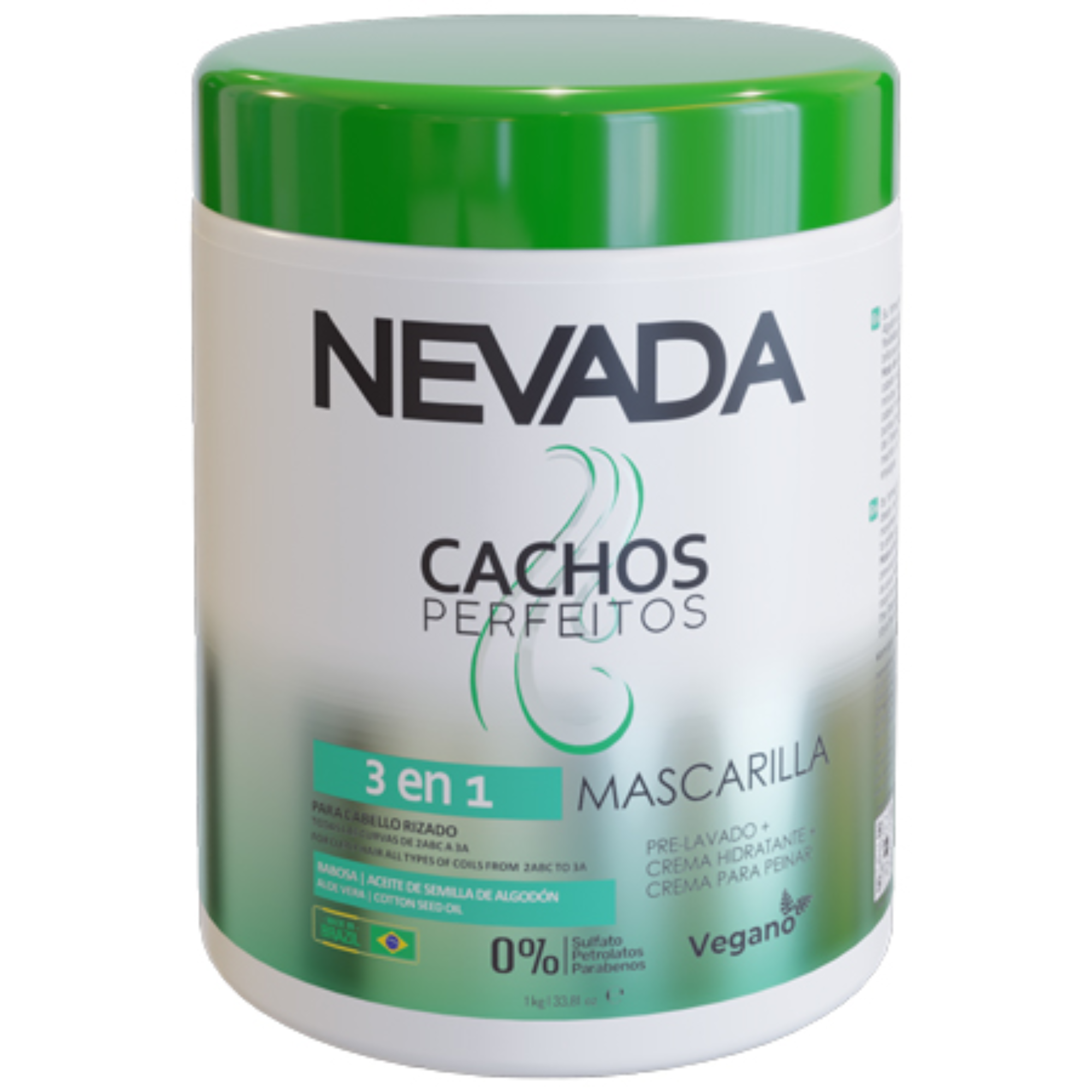 Mascarilla Capilar 3 en 1 NEVADA Cachos Perfectos - 1 KG NEVADA Cosmeticos-skincare