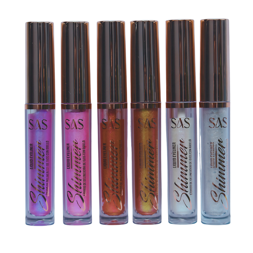 Pack de 6 Delineador con Shimmer Liquidos SAS Cosmetics - 6 Piezas SAS COSMETICS Cosmeticos-skincare