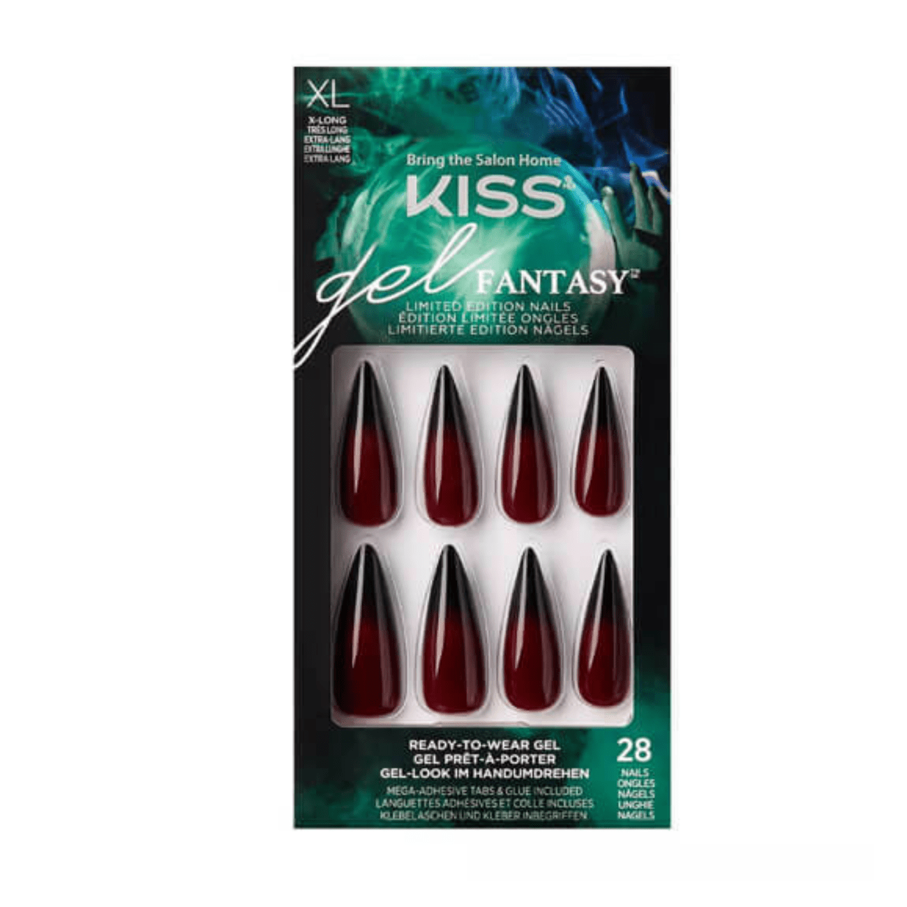 Uñas Postizas KISS Gel Fantasy - XL 85834 Kiss Beauty Cosmeticos-skincare