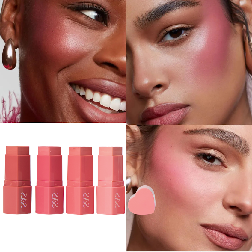 Pack 4 Rubores en Barra formato Corazon - Tonos Surtidos SAS COSMETICS Cosmeticos-skincare