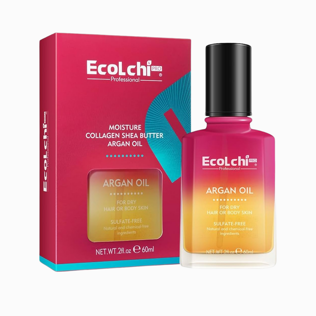 Aceite Hidratante de Argán con colágeno y Karité  Ecolchi PRO - 60 Ml