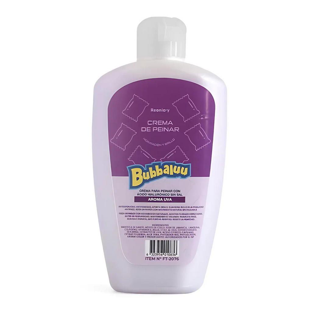 Crema Para Peinar Cabellos Rizados Bubbaluu 250ml - Aroma Uva BUBBALUU Cosmeticos-skincare