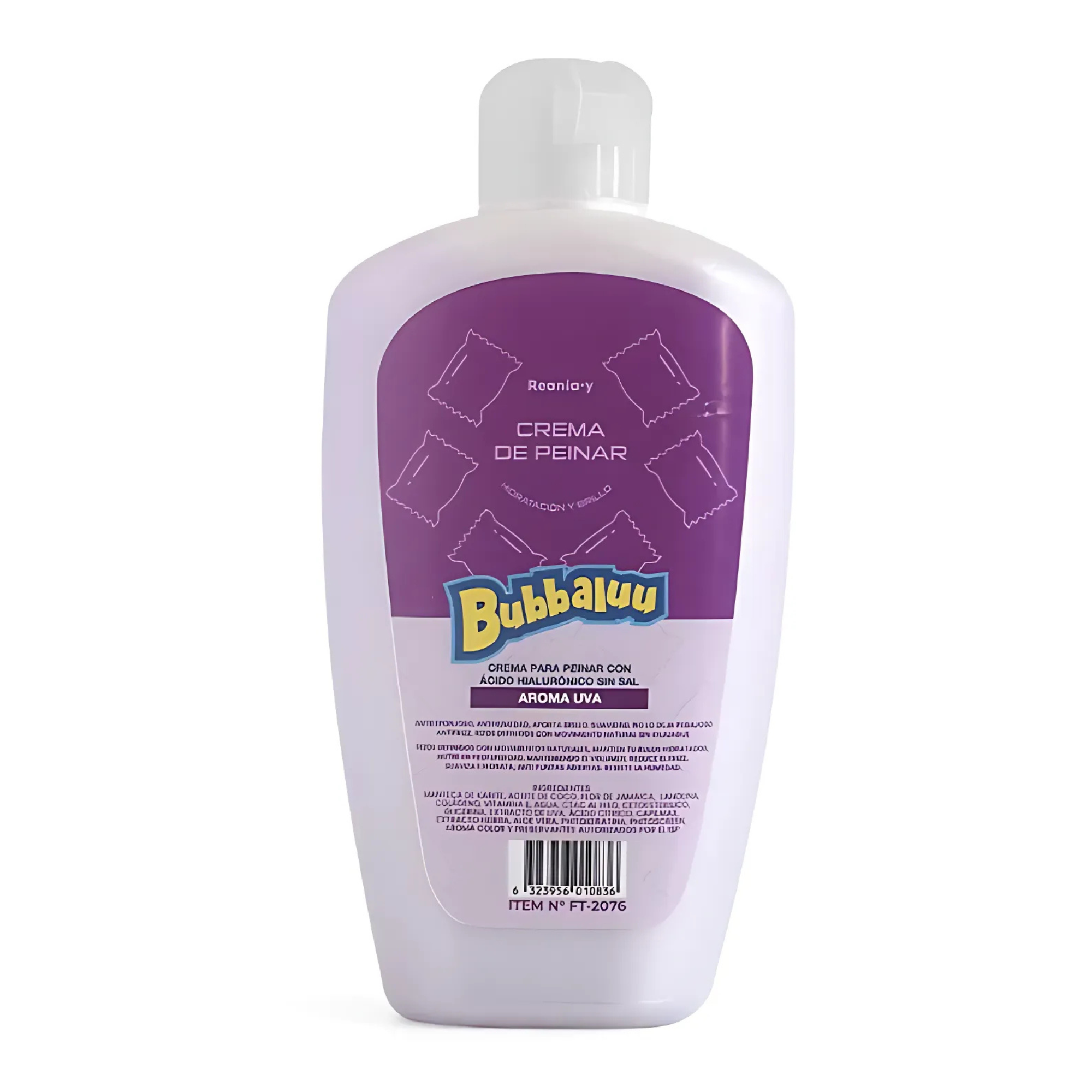 Crema Para Peinar Cabellos Rizados Bubbaluu 250ml - Aroma Uva BUBBALUU Cosmeticos-skincare