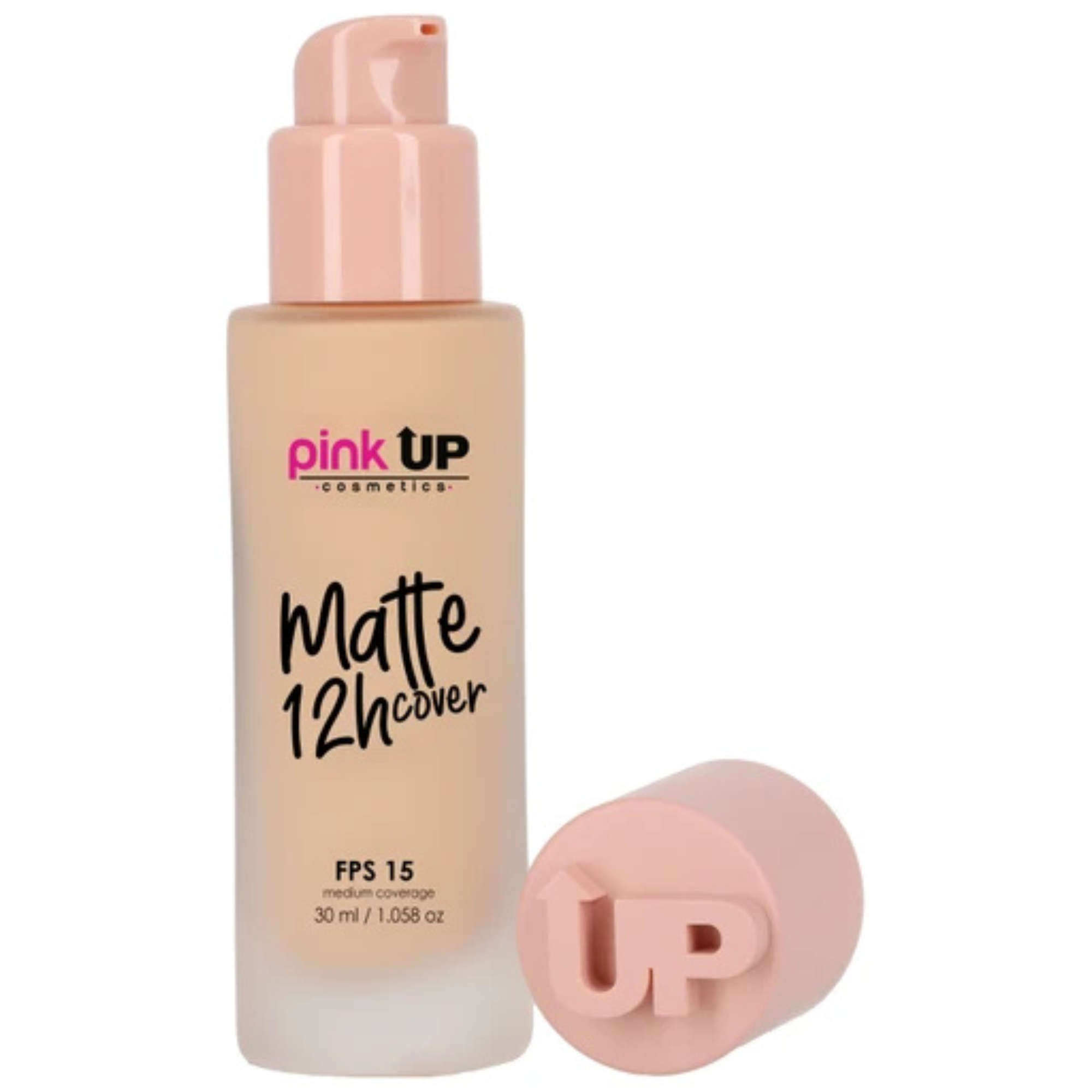 Base Liquida de Cobertura Media y Acabado Matte Pink Up - 100 PALE PINK UP Cosmeticos-skincare