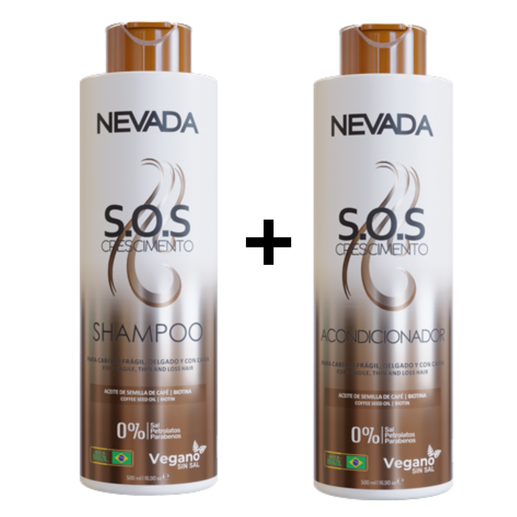 Pack Shampo y Acondicionador NEVADA SOS Crecimiento - 500 Ml NEVADA Cosmeticos-skincare