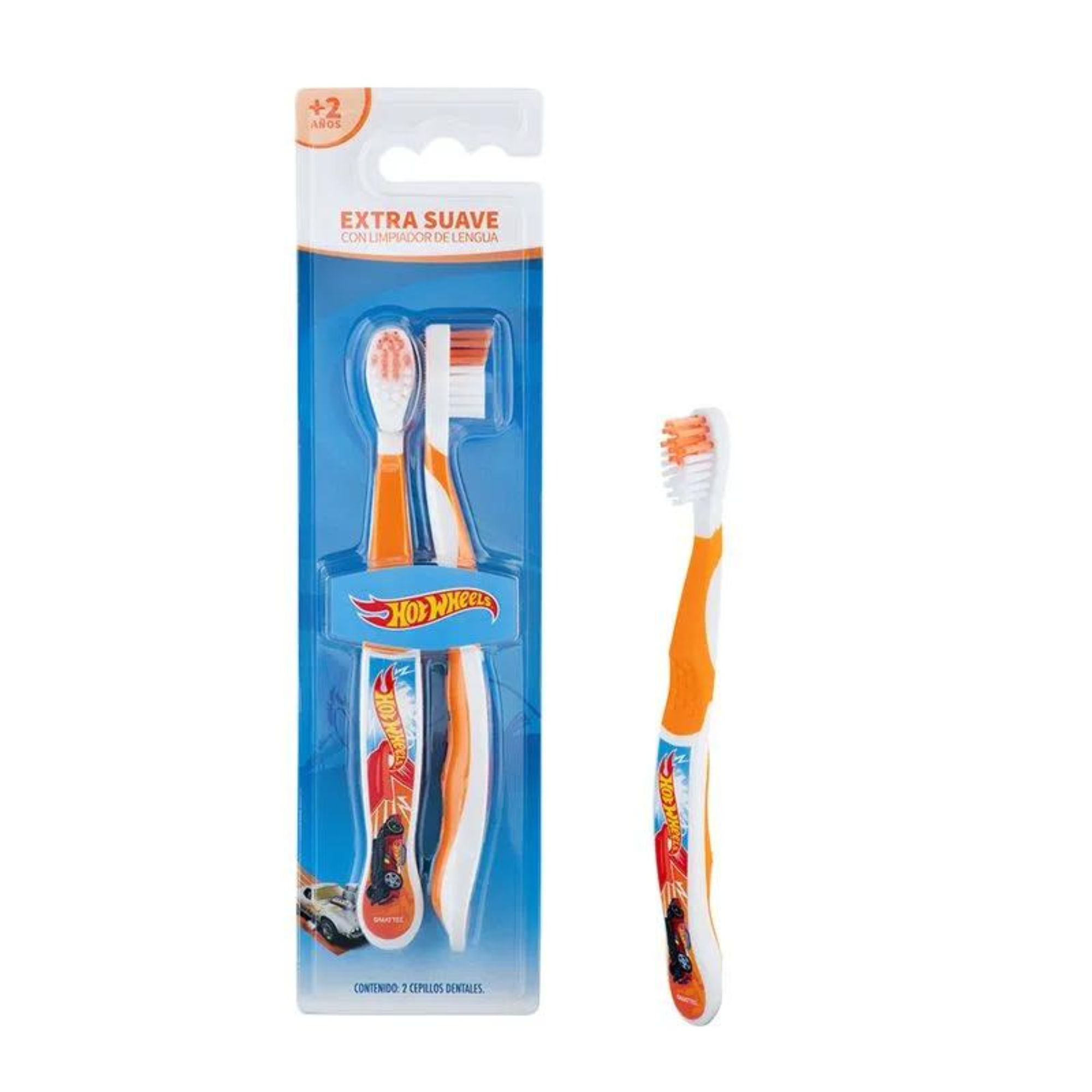 Cepillo de Dientes Duo HotWheels Extra Suaves - 2 Unidades HOTWEELS Cosmeticos-skincare