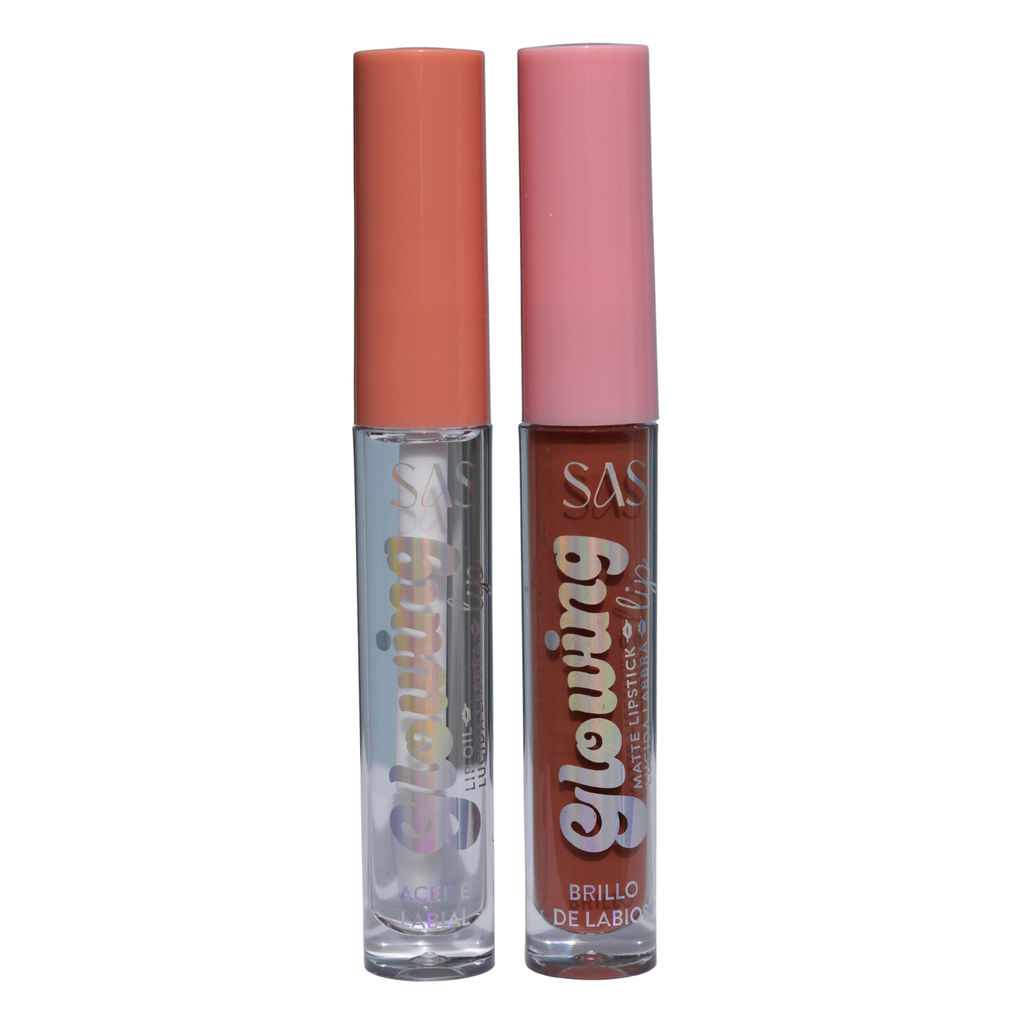 Duo de Labial Liquido Mate + Brillo de Labios SAS Cosmetics - SAC089 - 02 SAS COSMETICS Cosmeticos-skincare