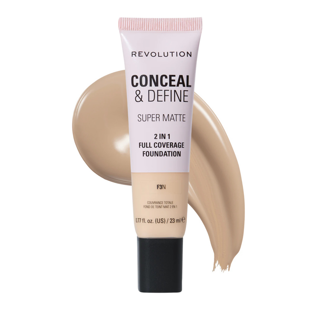 Base de Maquillaje Conceal & Define Super Mattte Revolution - 23 ml F3N REVOLUTION Cosmeticos-skincare