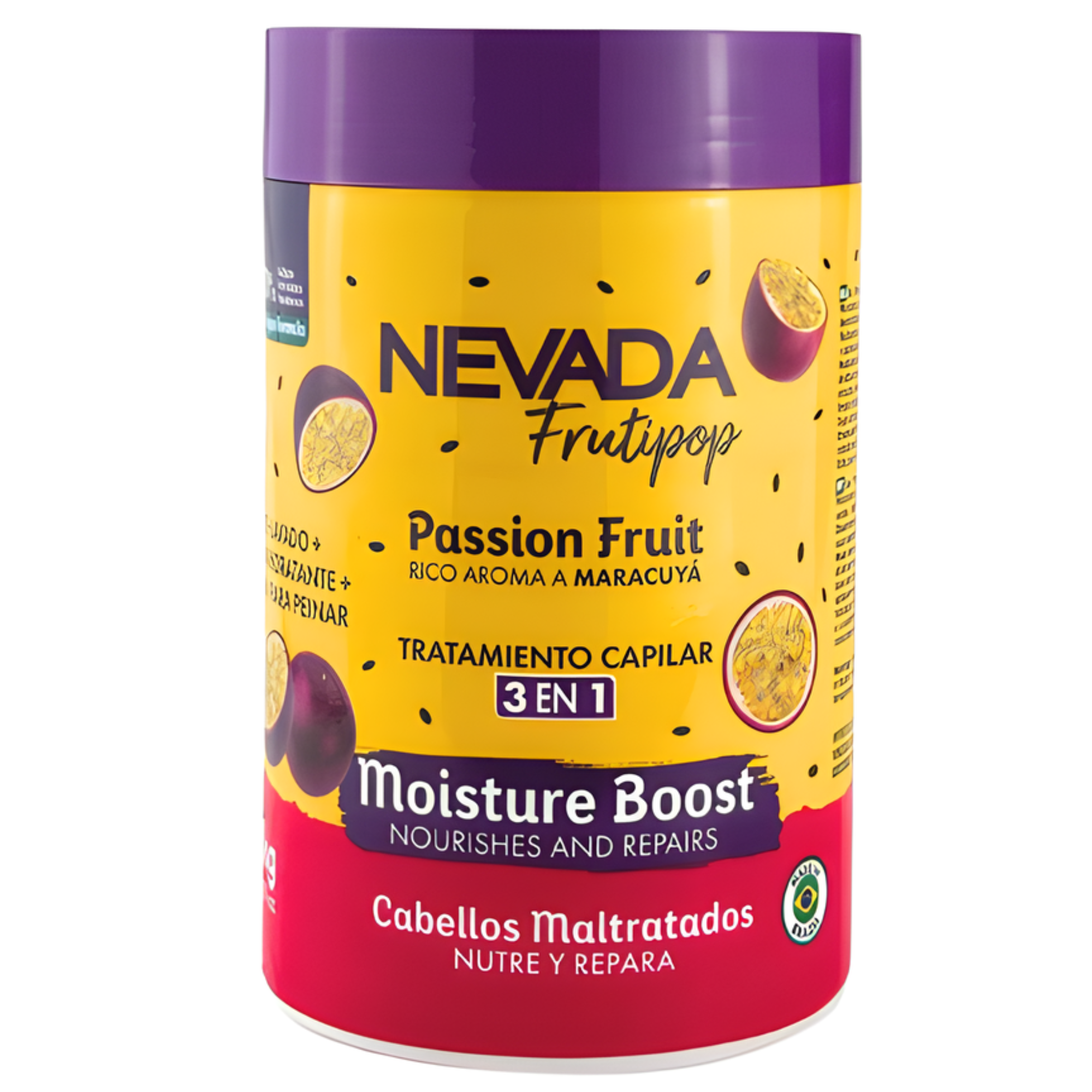 Mascarilla Capilar 3 en 1 NEVADA Cabellos Maltratados Maracuya - 1 KG NEVADA Cosmeticos-skincare