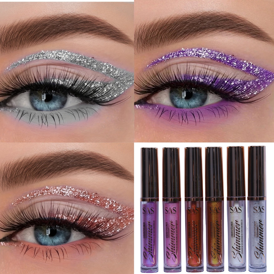 Pack de 6 Delineador con Shimmer Liquidos SAS Cosmetics - 6 Piezas SAS COSMETICS Cosmeticos-skincare