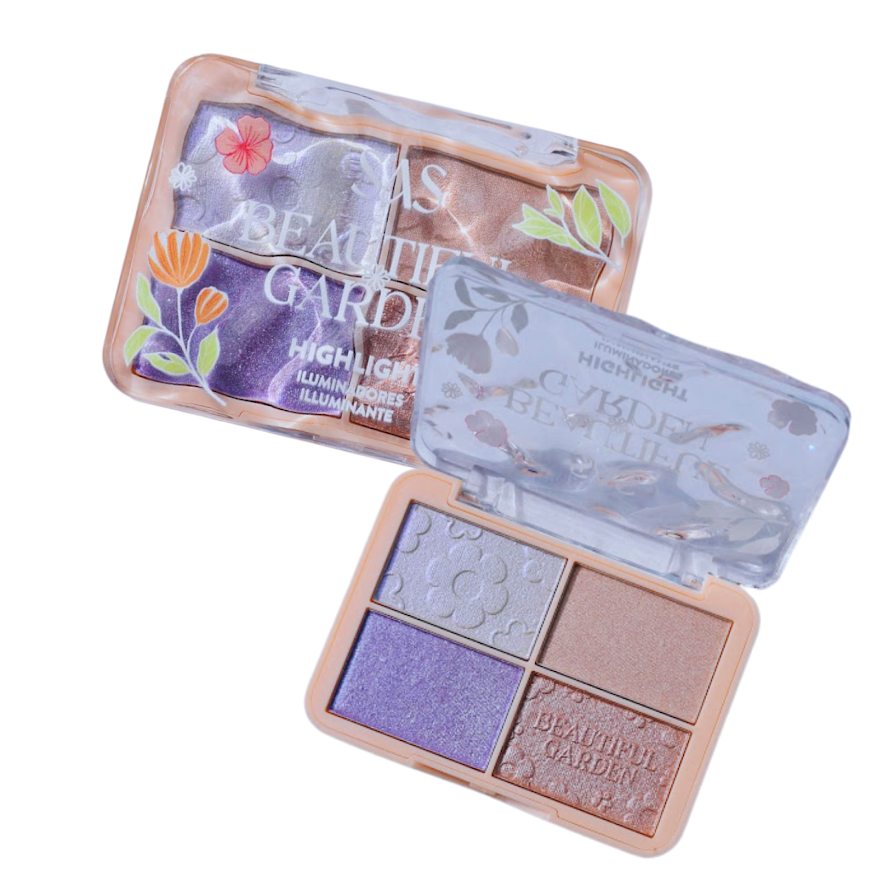 Paleta de Iluminadores Beautiful Garden SAS Cosmetics - Se envían Tonos Surtidos SAS Cosmeticos-skincare