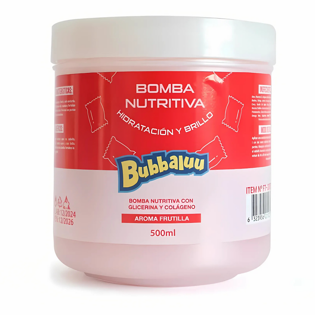 Bomba Nutritiva Bubbaluu 500ml - Aroma Frutilla BUBBALUU Cosmeticos-skincare