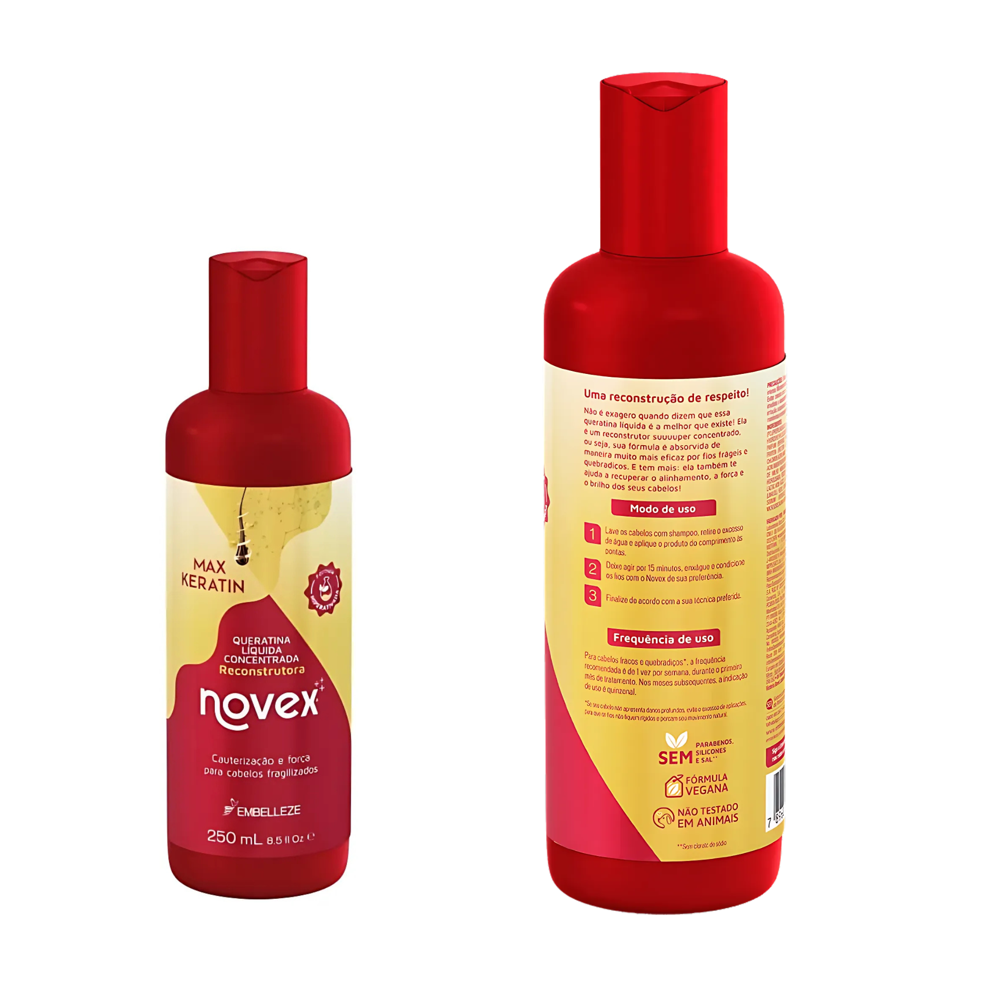 Queratina Liquida para cabellos dañados NOVEX Max Keratin - 250 ML NOVEX Cosmeticos-skincare