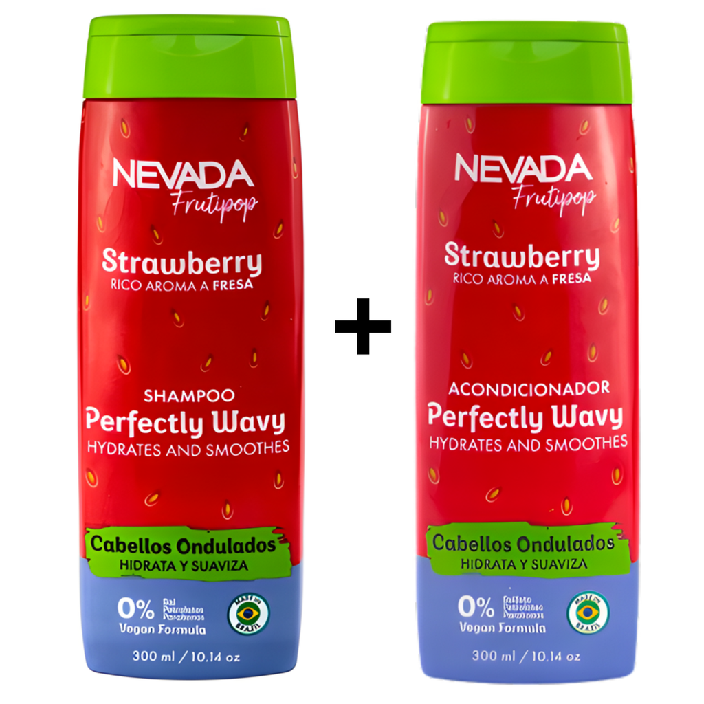 Pack Shampo y Acondicionador NEVADA Cabellos Ondulados Fresa - 300 Ml NEVADA Cosmeticos-skincare