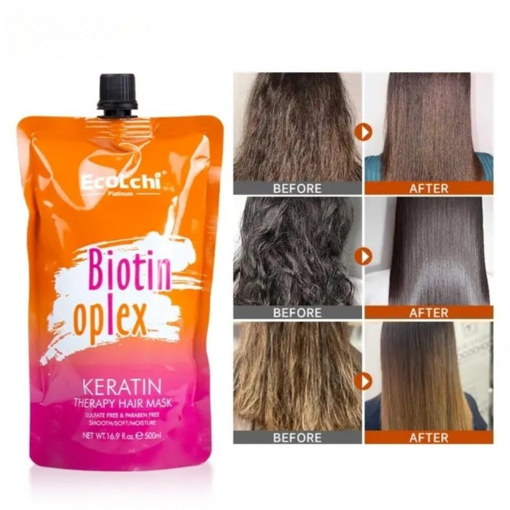 Mascarilla Capilar de Keratina Biotin Oplex Ecolchi PRO - 500ML ECOLCHI PRO Cosmeticos-skincare