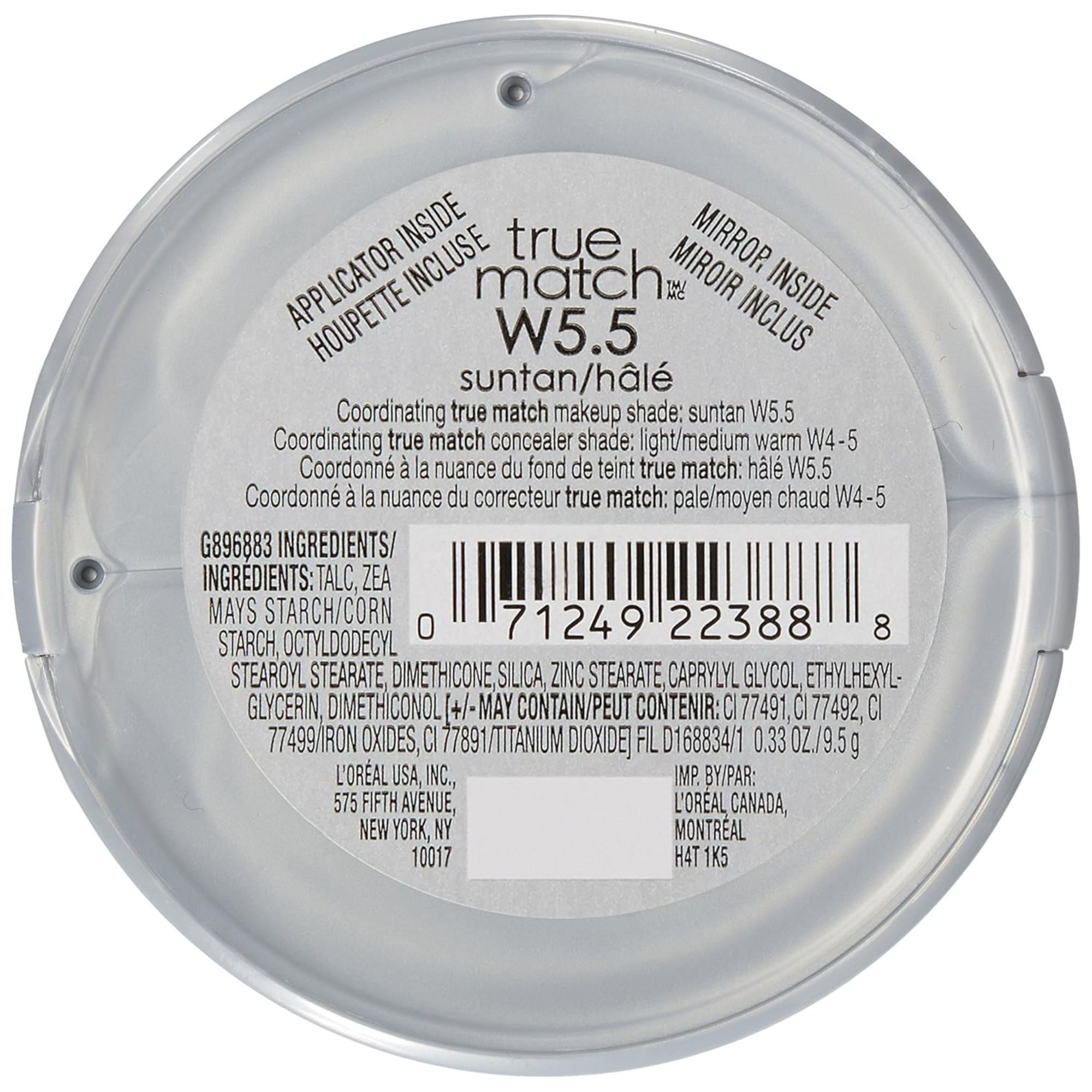 Polvo Compacto True Match W5.5 de Loreal L'oreal Cosmeticos-skincare