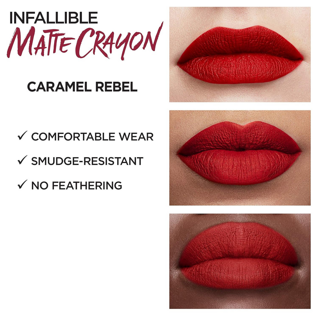 Labial L'Oreal Infalible Crayón Matte - 506 Caramel Rebel LOREAL Cosmeticos-skincare