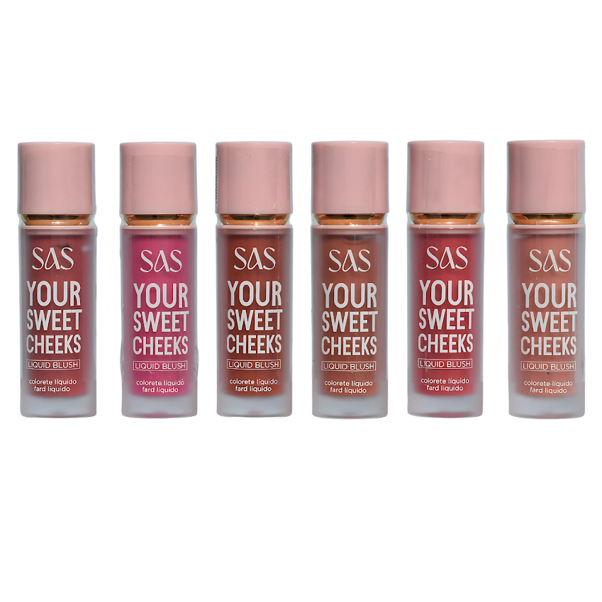 Pack de 6 Rubores Liquidos SAS Your Sweet Cheeks - Tonos Surtidos SAS COSMETICS Cosmeticos-skincare