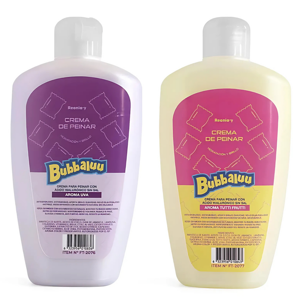 Crema Para Peinar Cabellos Rizados Bubbaluu 250ml - Aroma Tutti Frutti BUBBALUU Cosmeticos-skincare