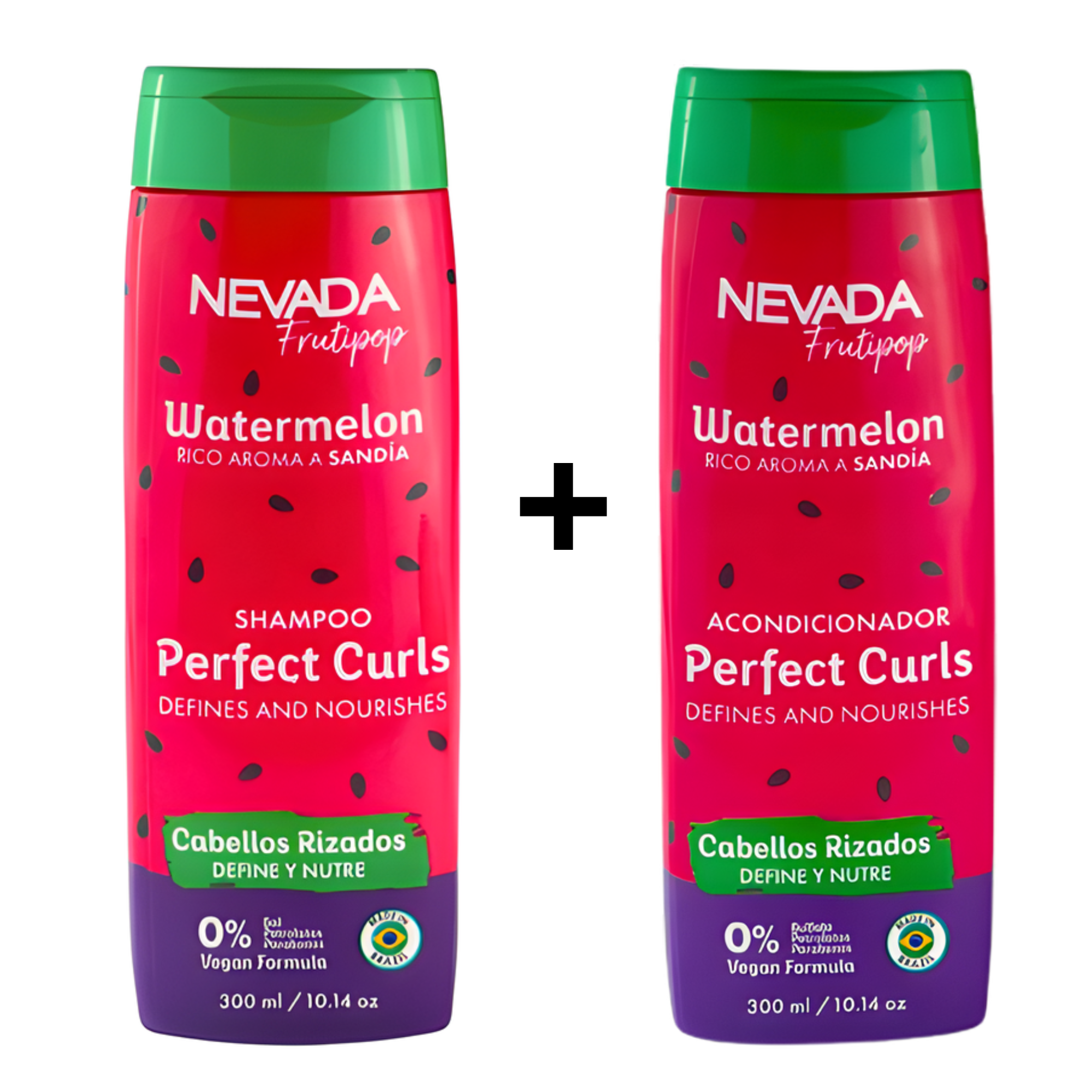 Pack Shampo y Acondicionador NEVADA Rizados Watermelon - 300 Ml NEVADA Cosmeticos-skincare