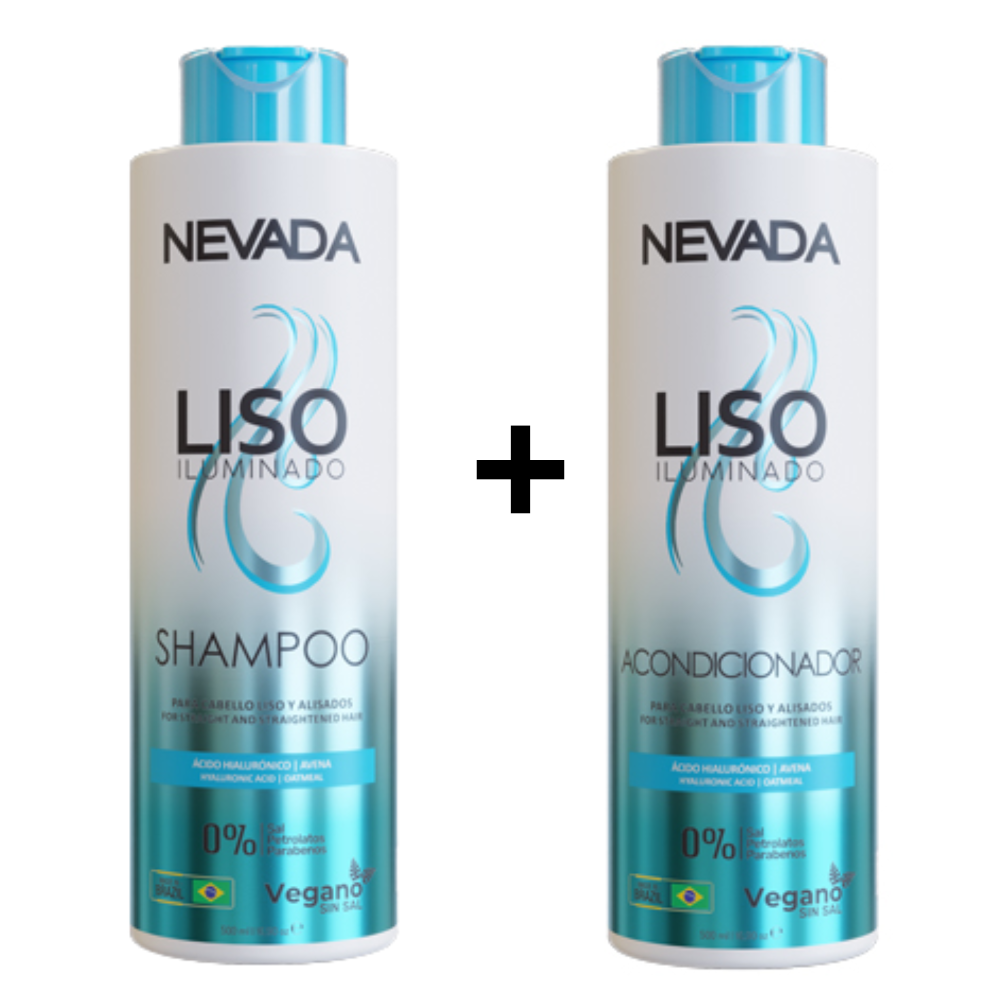 Pack Shampo y Acondicionador NEVADA Liso Iluminado - 500 Ml NEVADA Cosmeticos-skincare