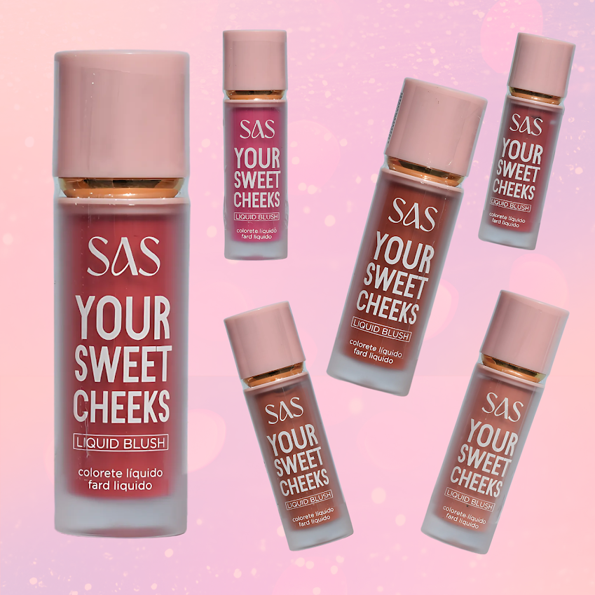 Pack de 6 Rubores Liquidos SAS Your Sweet Cheeks - Tonos Surtidos SAS COSMETICS Cosmeticos-skincare