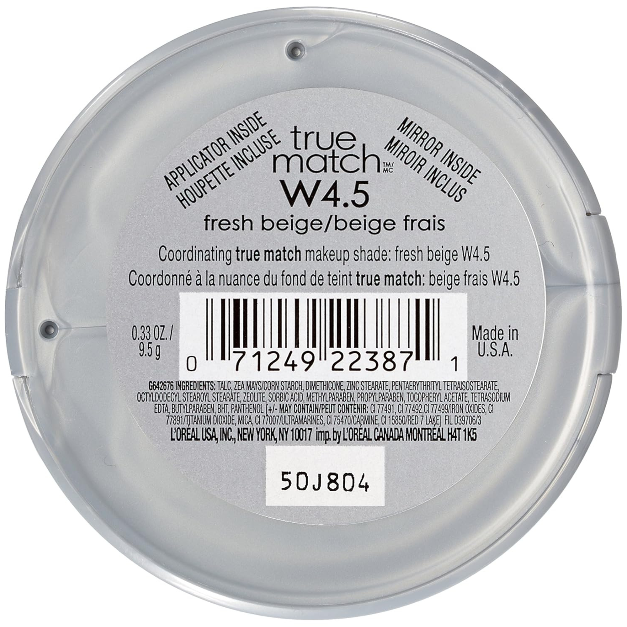 Polvo Compacto True Match W4.5 de Loreal L'oreal Cosmeticos-skincare