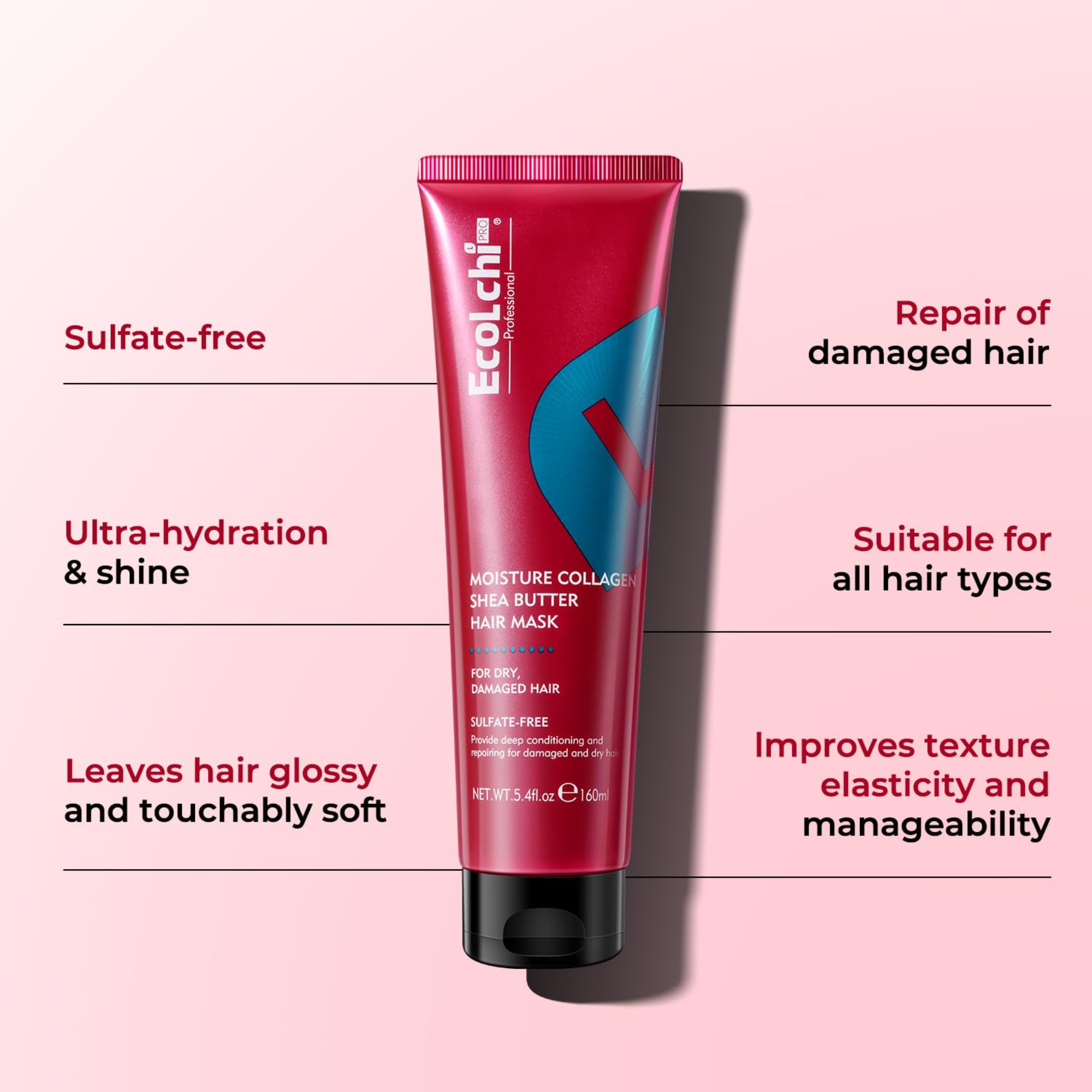 Mascarilla Capilar Hidratante de Colágeno y Karité - Ecolchi PRO 160ML ECOLCHI PRO Cosmeticos-skincare