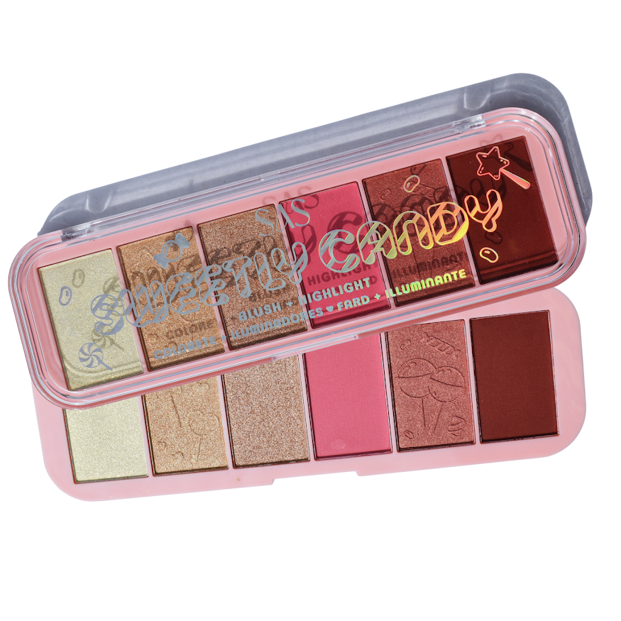 Paleta de Rubores e Iluminadores SAS Cosmetics - SAF070-2 SAS COSMETICS Cosmeticos-skincare