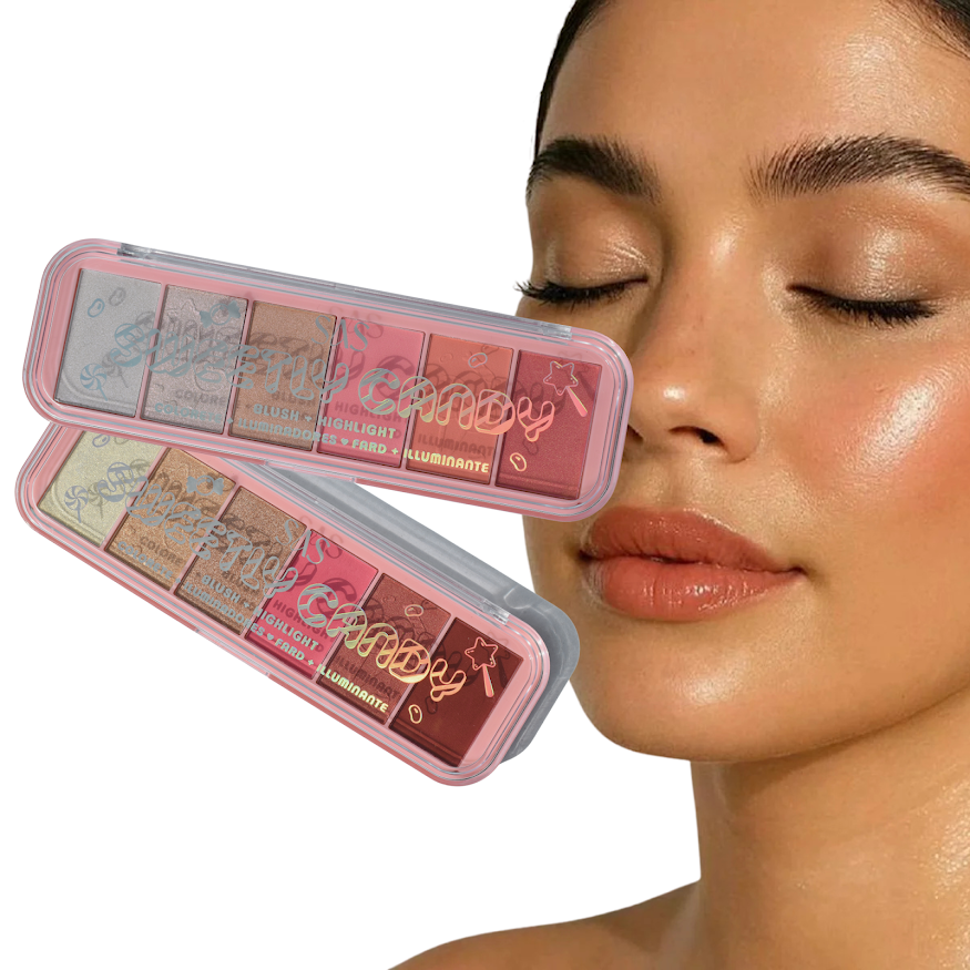 Paleta de Rubores e Iluminadores SAS Cosmetics - SAF070-4 SAS COSMETICS Cosmeticos-skincare