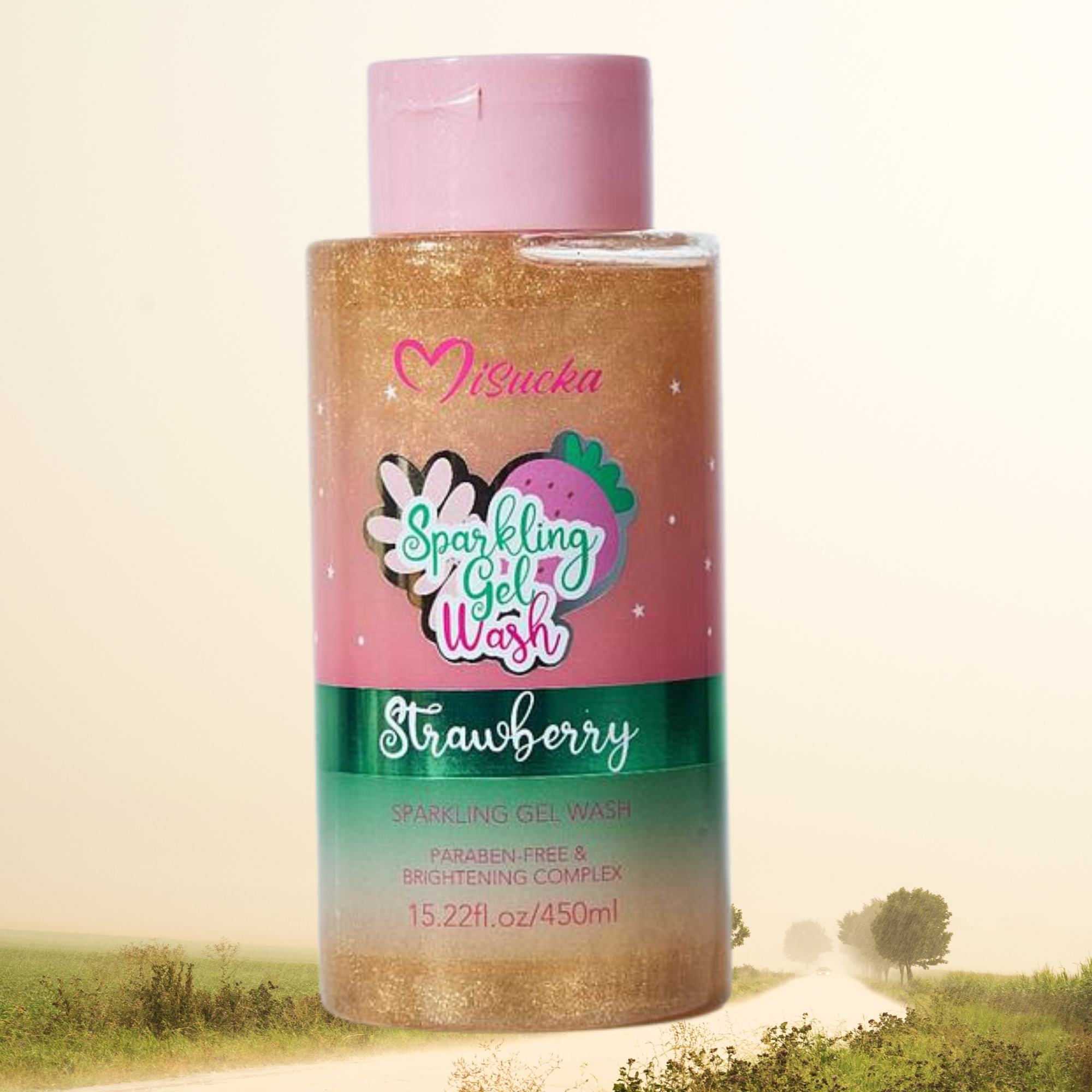 Gel de ducha con shimmer Strawberry Misucka - 450 ml MISUCKA Cosmeticos-skincare
