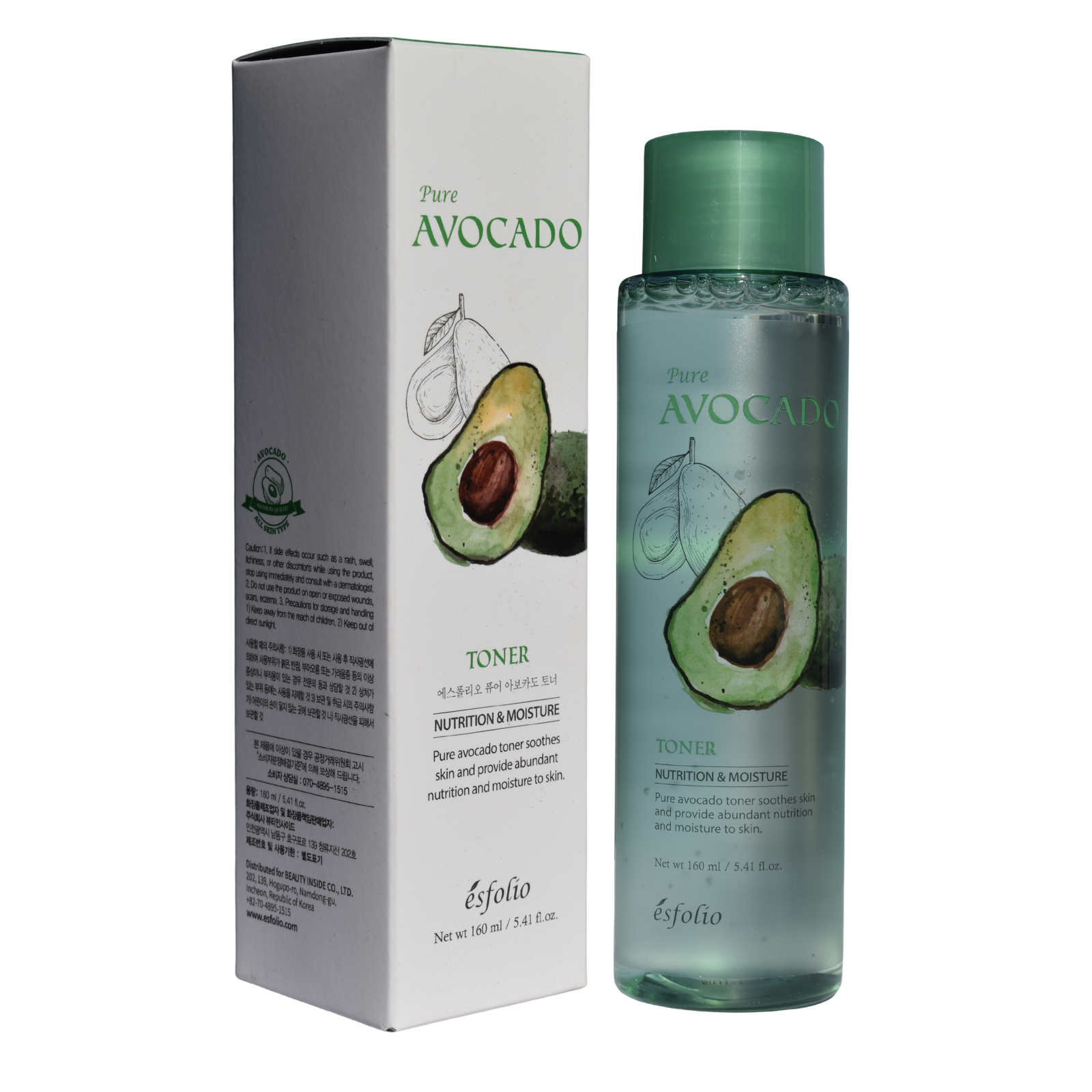 Tónico facial hidratante Esfolio con extracto de aguacate 160 Ml - 6404 ESFOLIO Cosmeticos-skincare