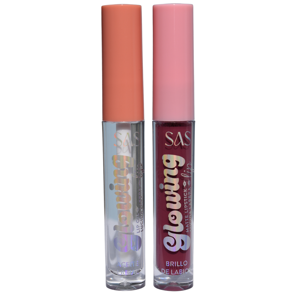 Duo de Labial Liquido Mate + Brillo de Labios SAS Cosmetics - SAC089 - 05 SAS COSMETICS Cosmeticos-skincare