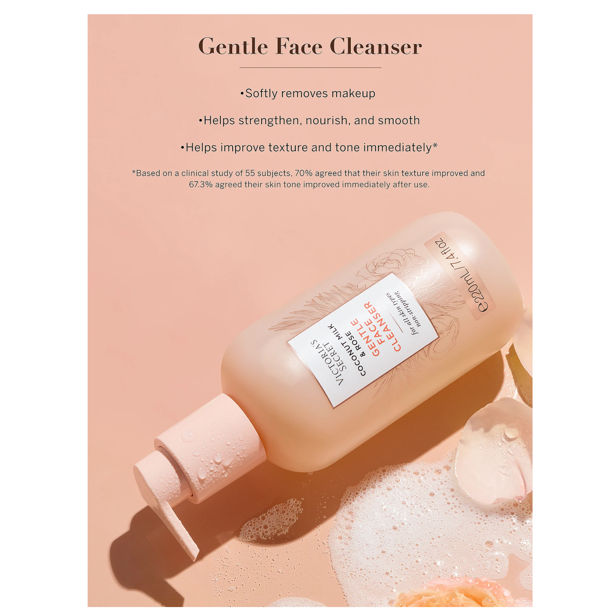 Limpiador Facial para pieles Sensibles Coconut Milk & Rose Victorias Secret - 220 Ml VICTORIAS SECRET Cosmeticos-skincare