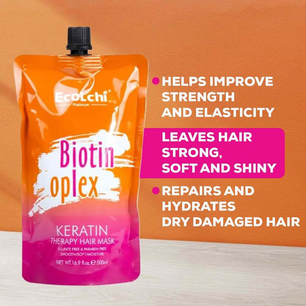 Mascarilla Capilar de Keratina Biotin Oplex Ecolchi PRO - 500ML ECOLCHI PRO Cosmeticos-skincare