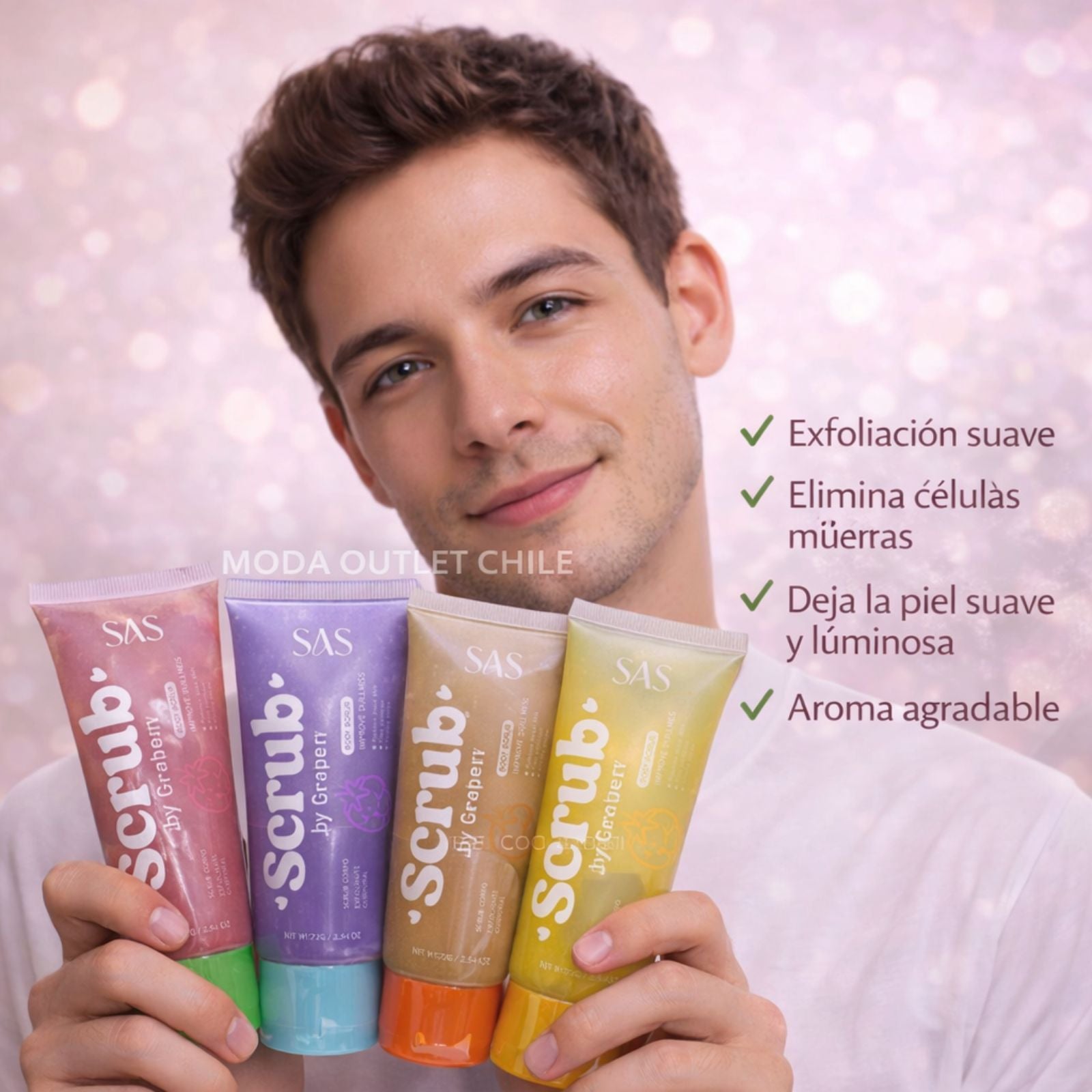 Exfoliante Corporal SAS Cosmetics 72g - SAH216-2 - GRAPES