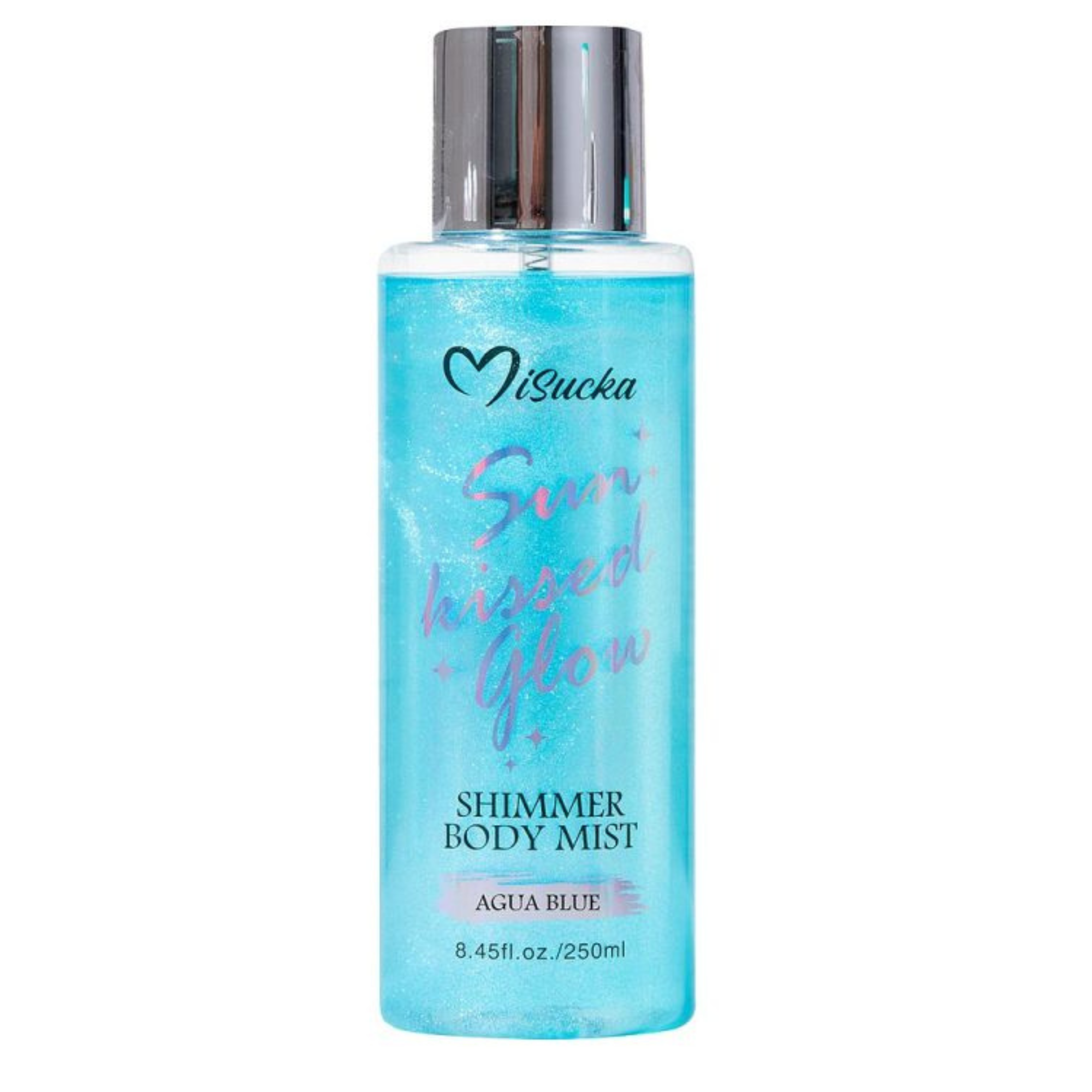 Body Mist Shimmer Misucka Aqua Blue - 250 Ml Agua Kiss - Z01 MISUCKA Cosmeticos-skincare
