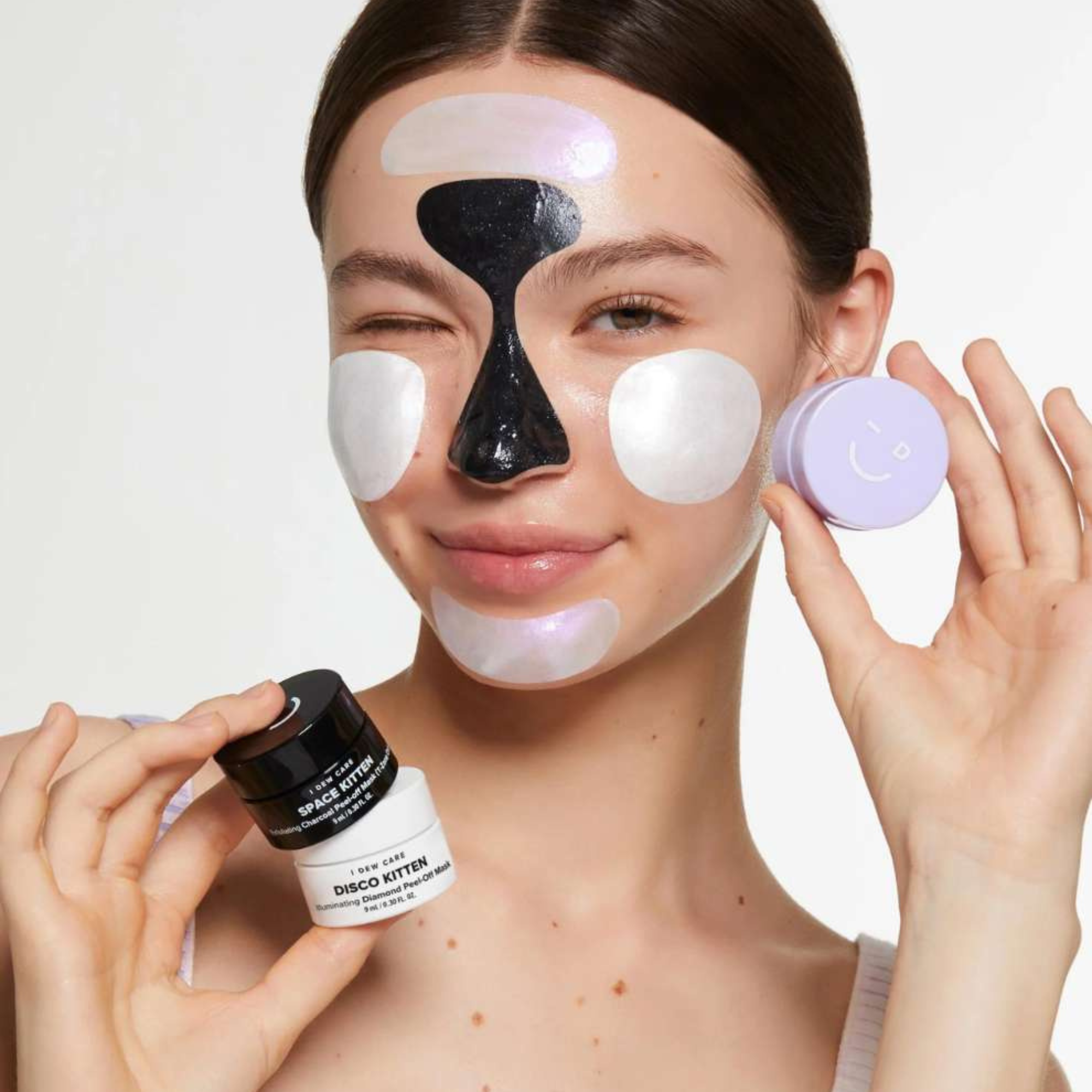 Mascarilla exfoliante de carbón peel-off solo zona t - space kitten 9 ml - AD71 I DEW CARE Cosmeticos-skincare