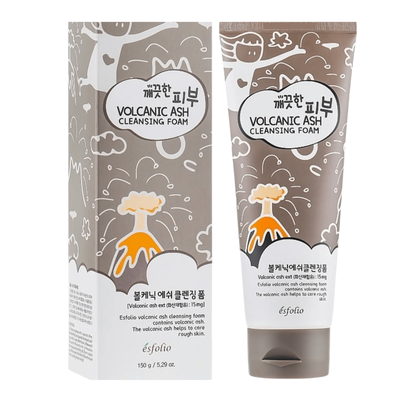 Espuma Limpiadora de Ceniza de Volcan - 150G - 7691 ESFOLIO Cosmeticos-skincare
