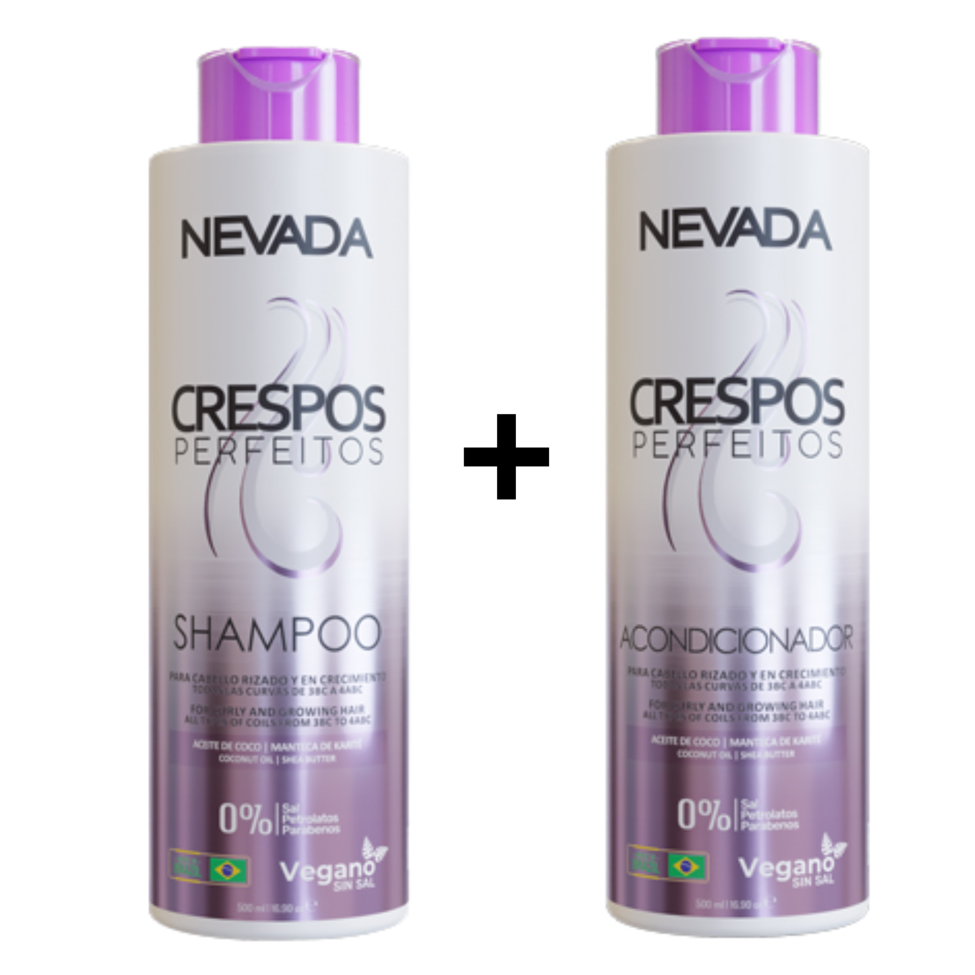 Pack Shampo y Acondicionador NEVADA Crespos Perfectos - 500 Ml NEVADA Cosmeticos-skincare