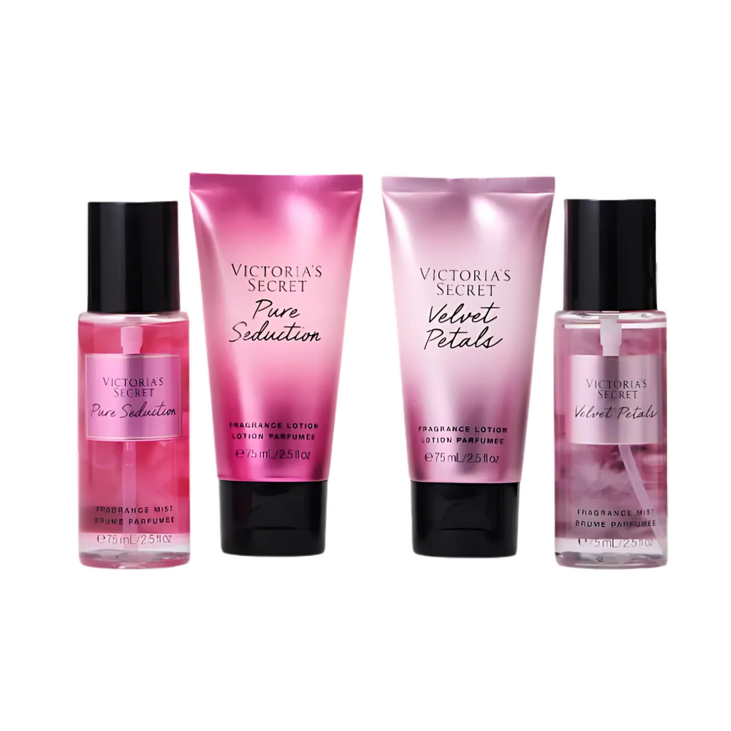Set de Regalo Duo Pure Seduction y Duo Velvet Petals - 4 Piezas VICTORIAS SECRET Cosmeticos-skincare
