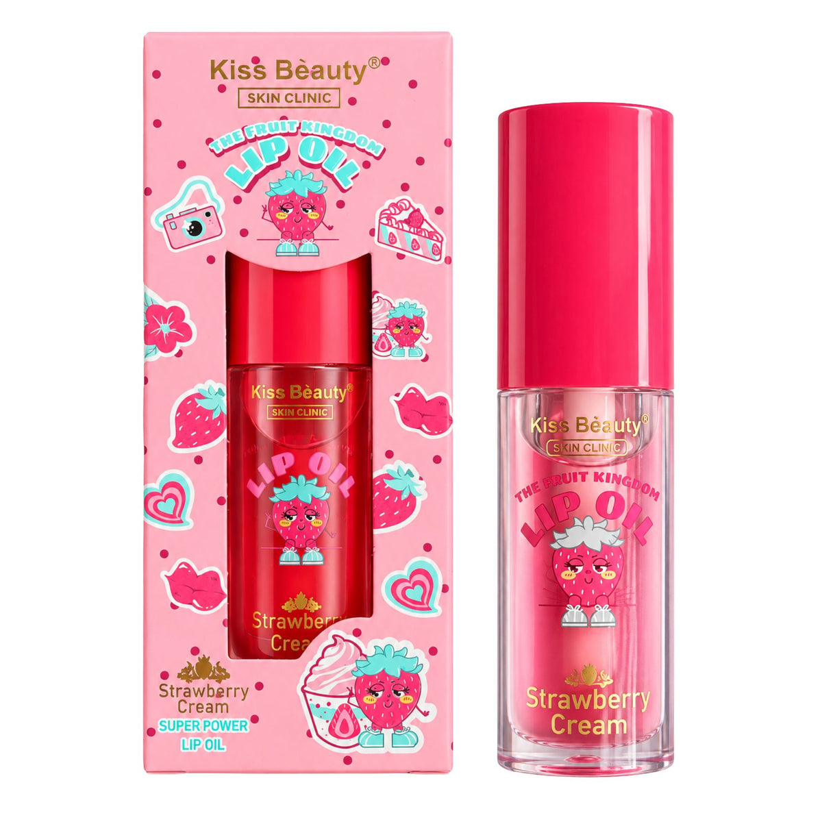 Aceite Labial Kiss Beauty Lip Oil 1387 - Strawberry Cream