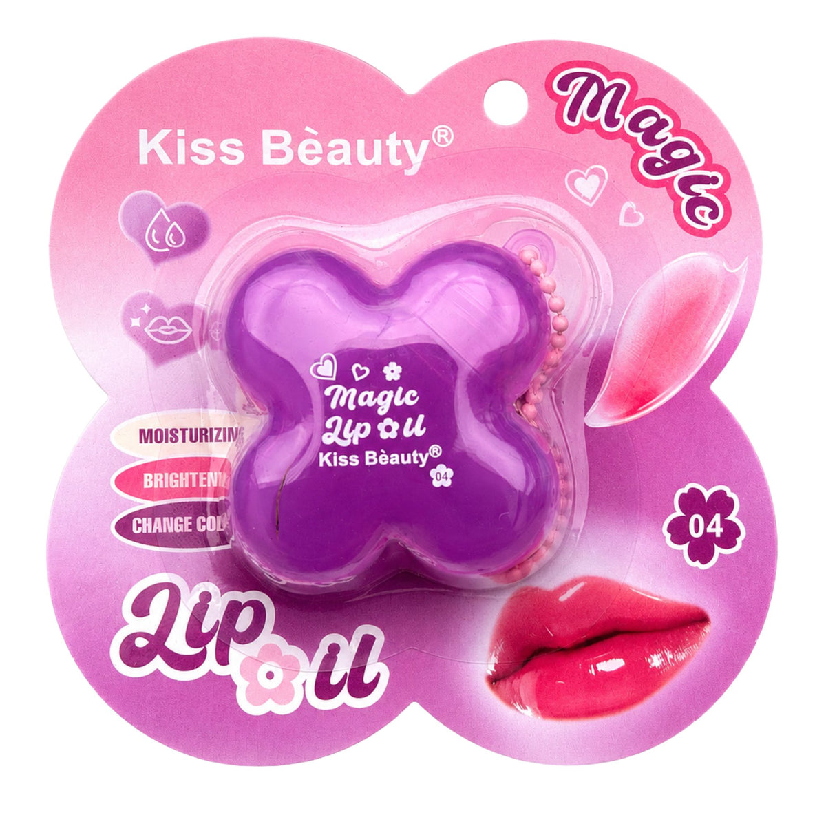 Aceite Labial Mágico Kiss Beauty 9824 - Tono 4