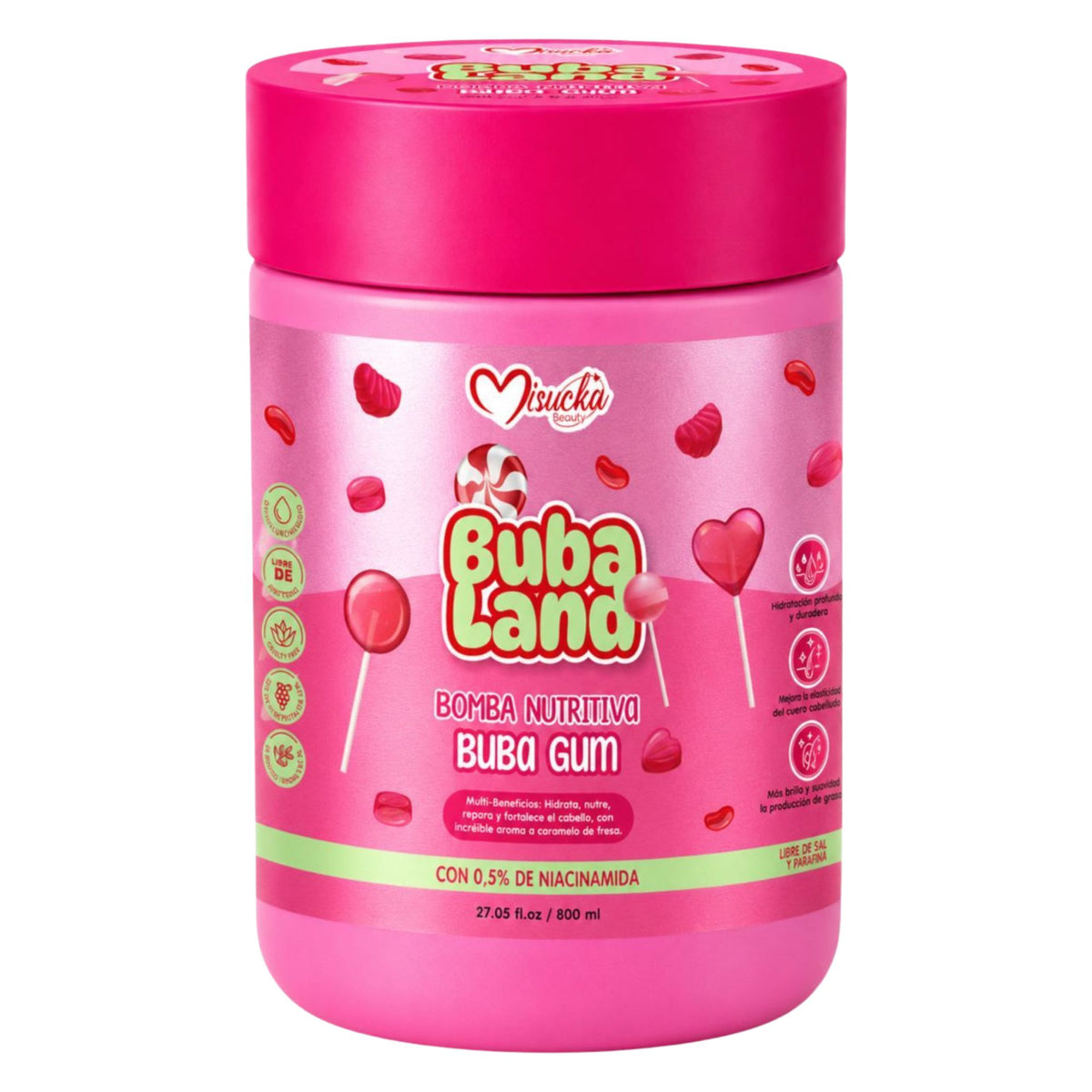Bomba Nutritiva Capilar Misucka Buba Land 800 ml - Buba Gum