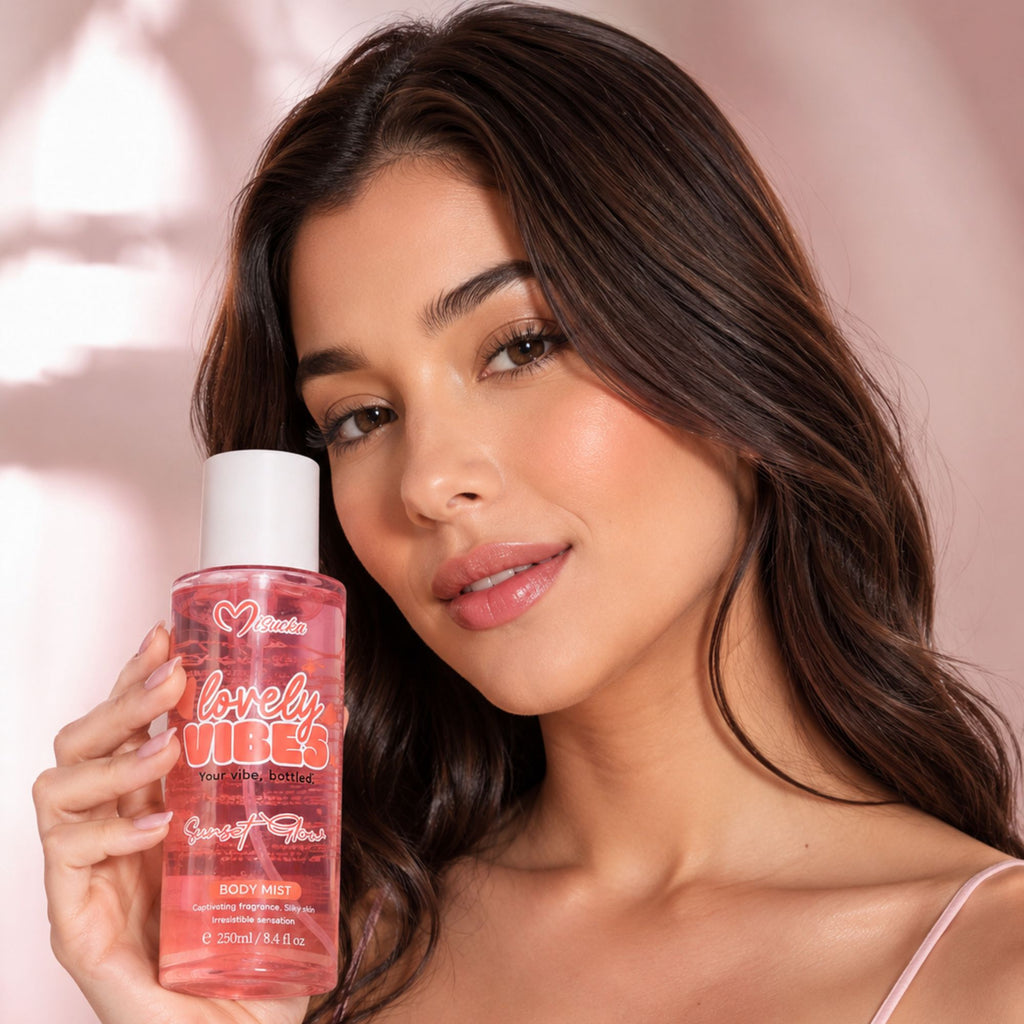 Body Mist Misucka Lovely Vibes Sunset Glow 250 ML