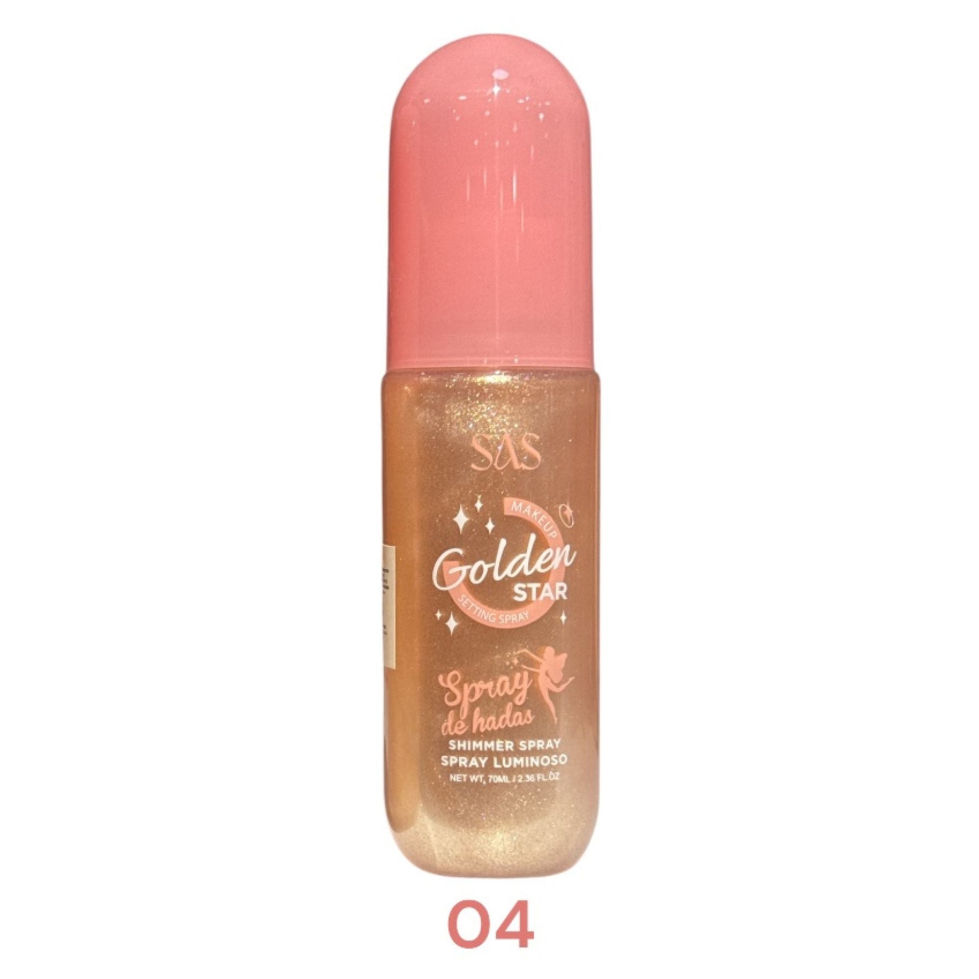 Brillo Corporal en Spray Polvo de Hadas SAS Cosmetics SAC019-B - TONO 04