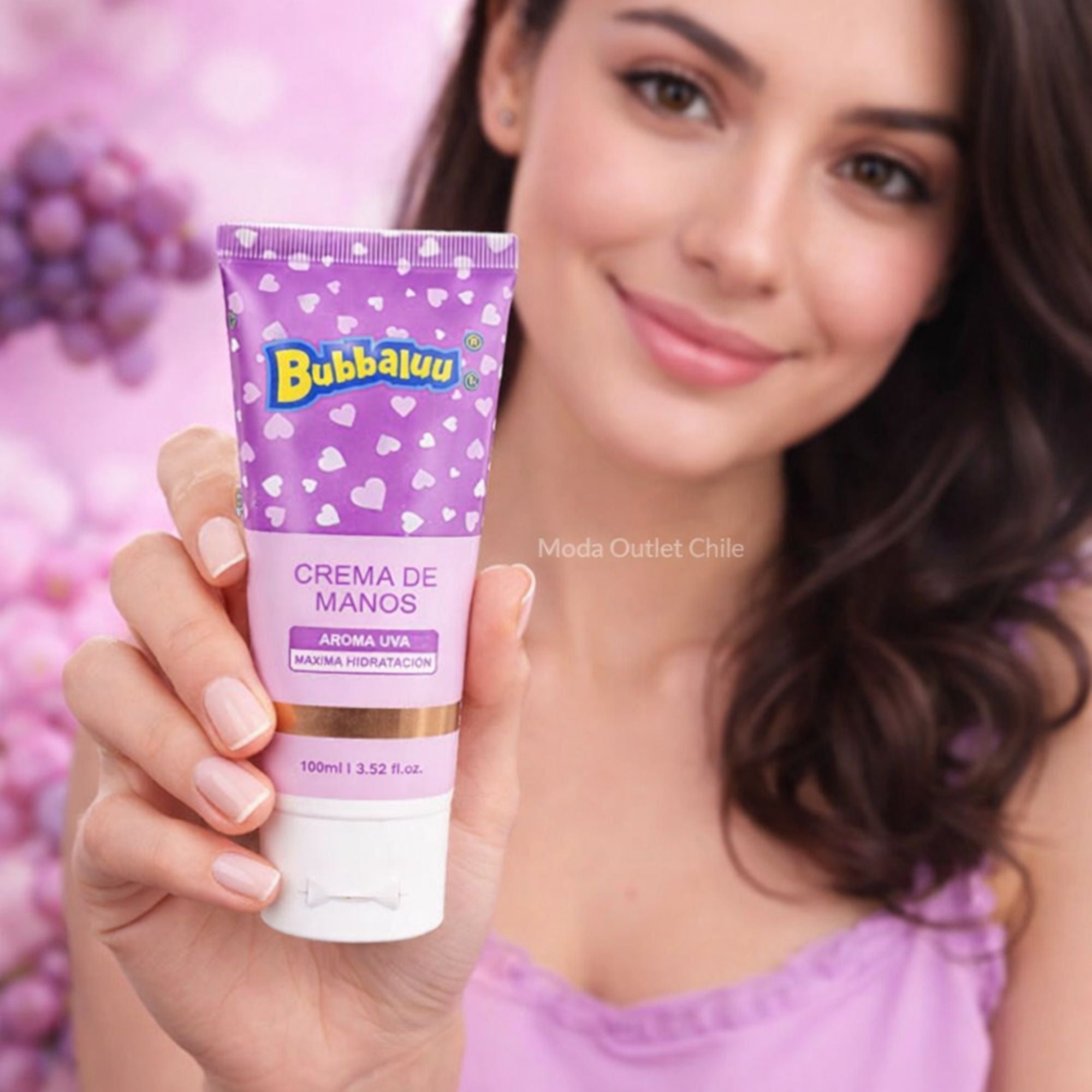 Crema de Manos Bubbaluu 100 Ml - Aroma Uva