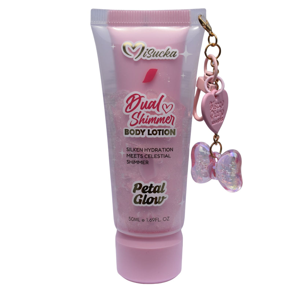 Locion Corporal Colgante Duo con Brillo de Misucka 50 Ml - Petal Glow