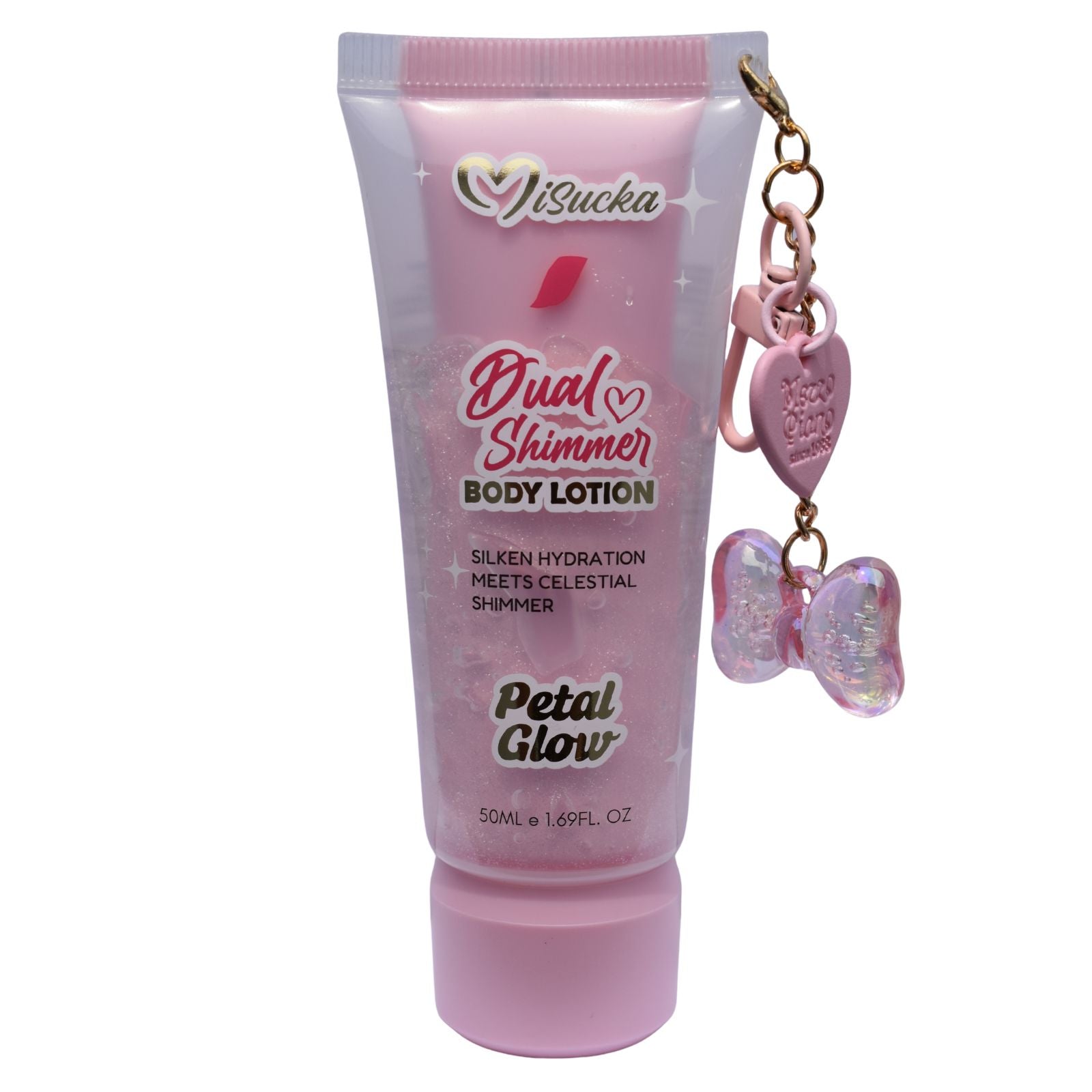 Locion Corporal Colgante Duo con Brillo de Misucka 50 Ml - Petal Glow